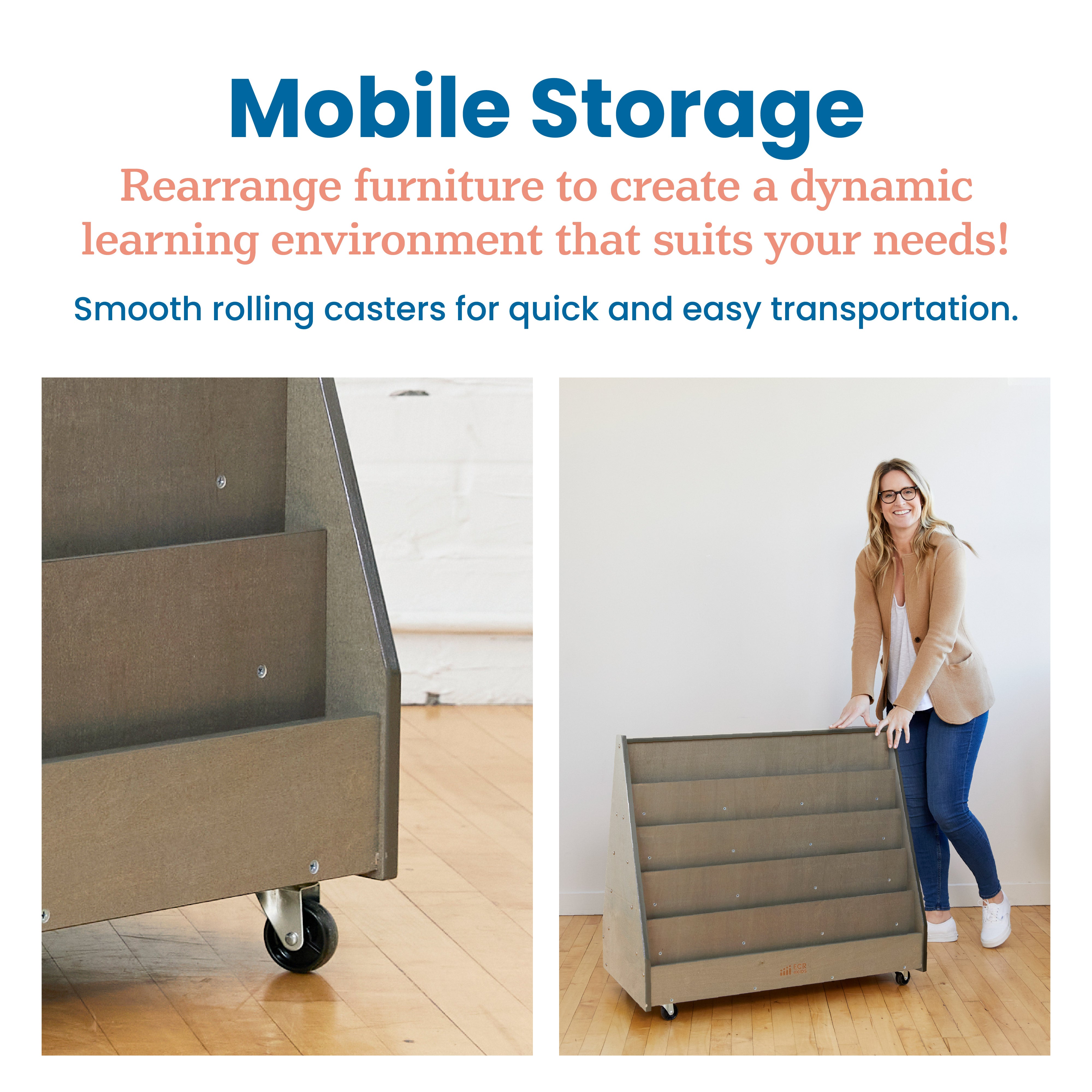 Double-Sided Mobile Book Display