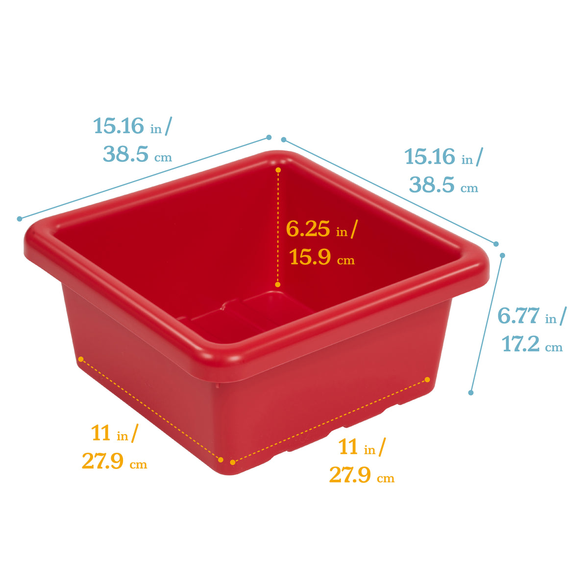 Stackable Square Bins with Non-Snap Lids, 4-Pack