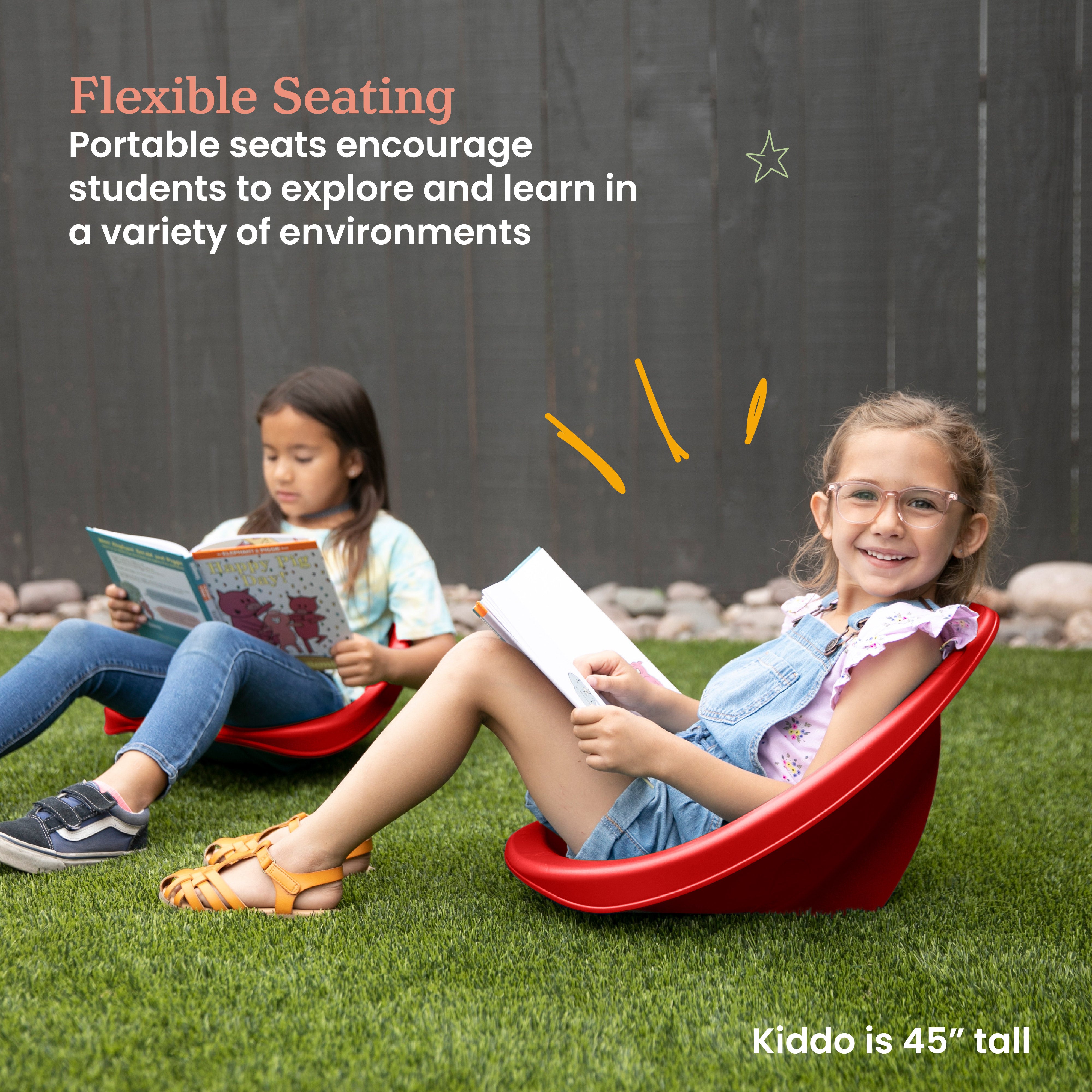 Leaf Scoop Floor Seat, 6-Piece