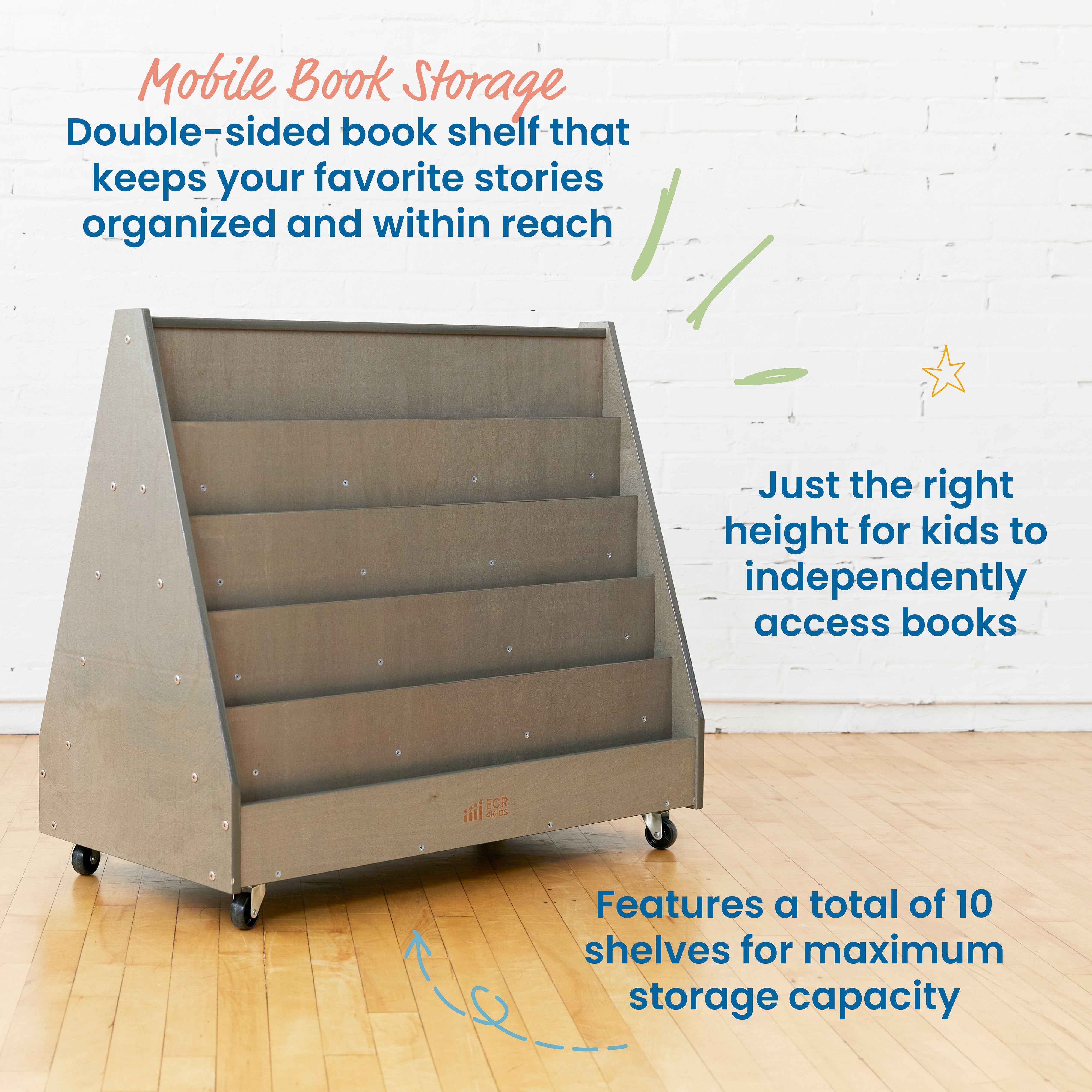 Double-Sided Mobile Book Display