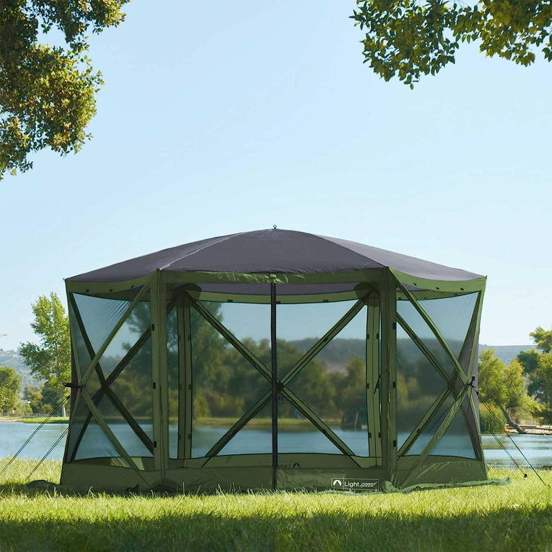 Pop-Up 6-Sided Screen Shelter, Camping Gazebo