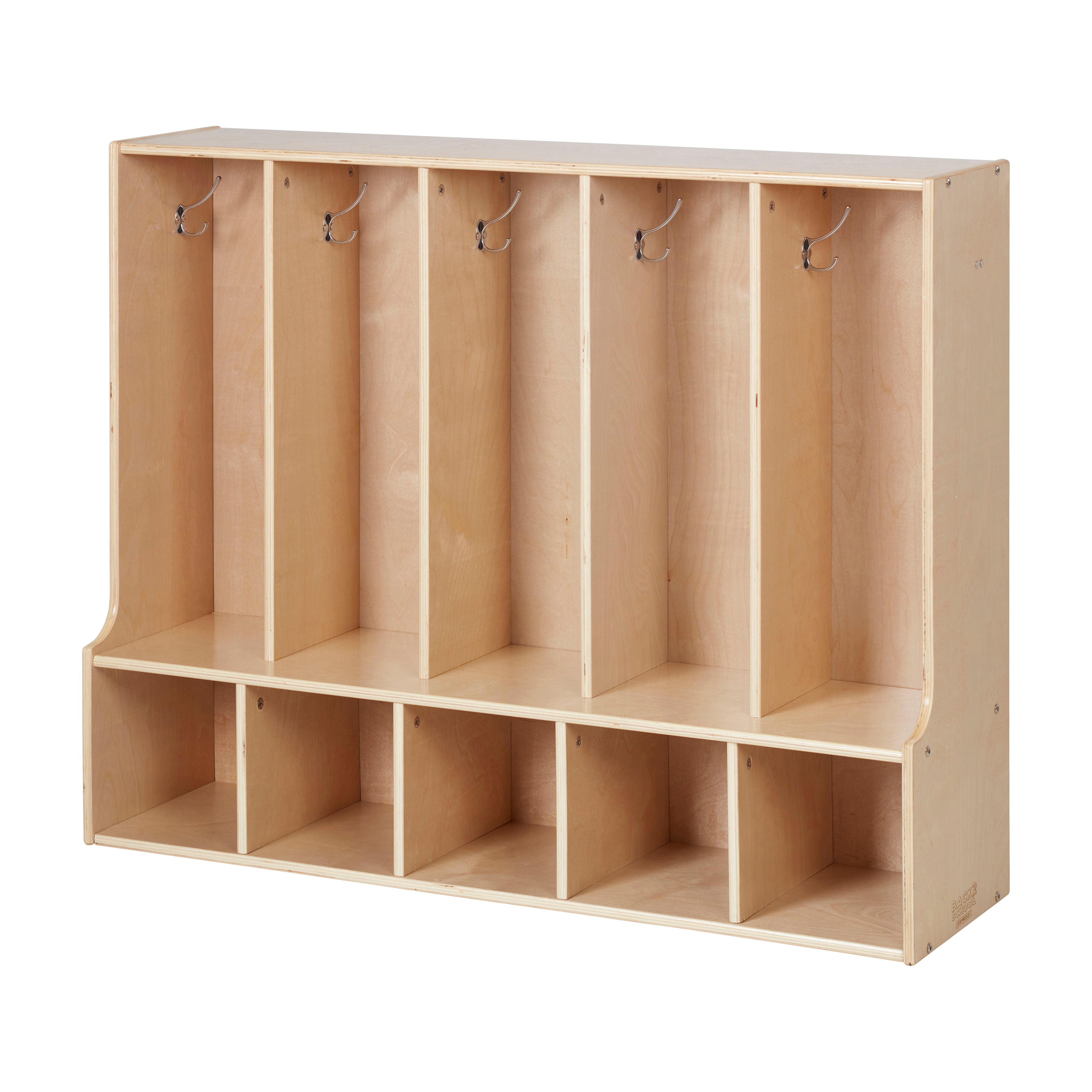 Sleekline 5-Section Toddler Coat Locker with Bench