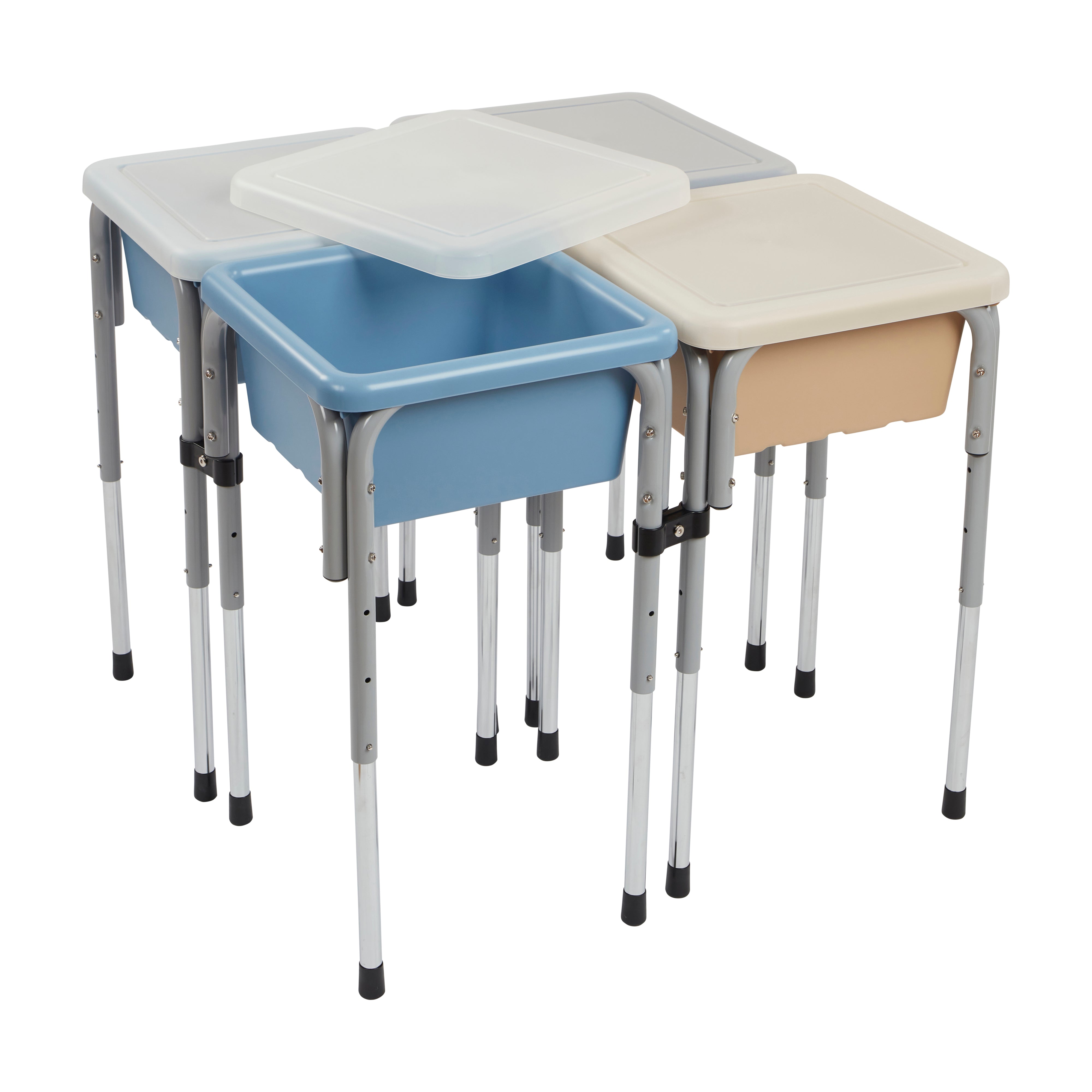 4-Station Sand and Water Adjustable Play Table