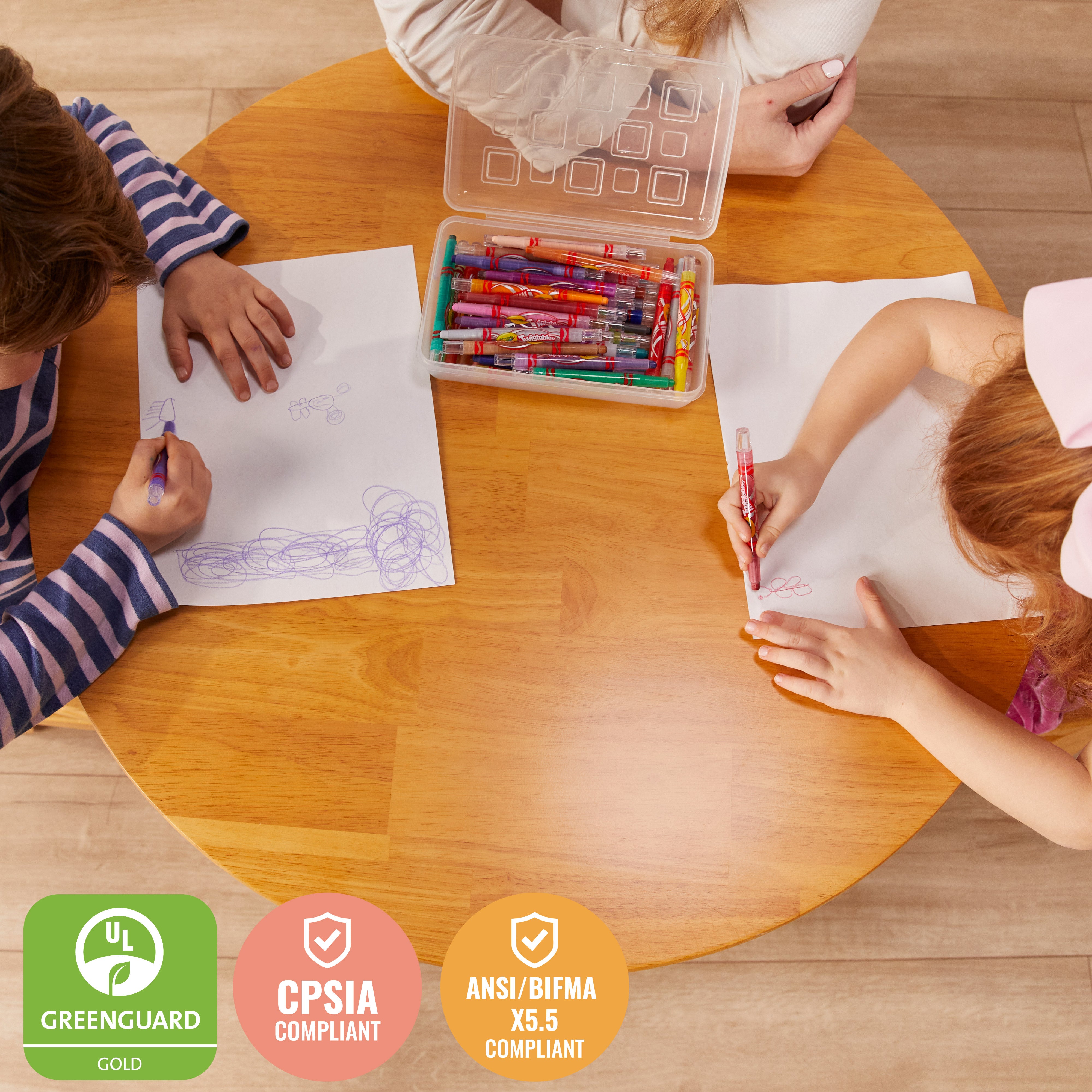 30in D Round Hardwood Table with 22in Legs