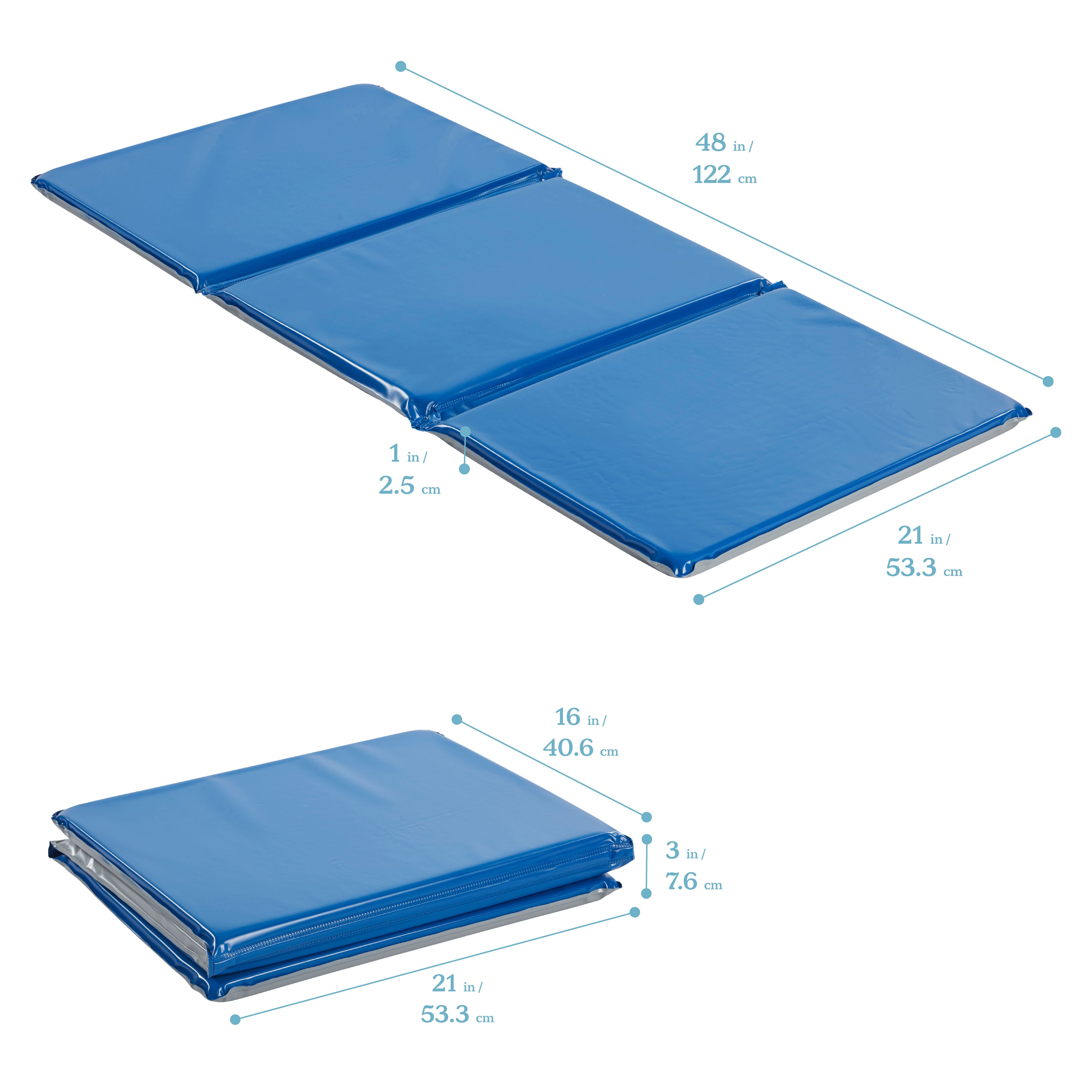 Everyday Folding Rest Mat, 3-Section, 1in, 5-Pack