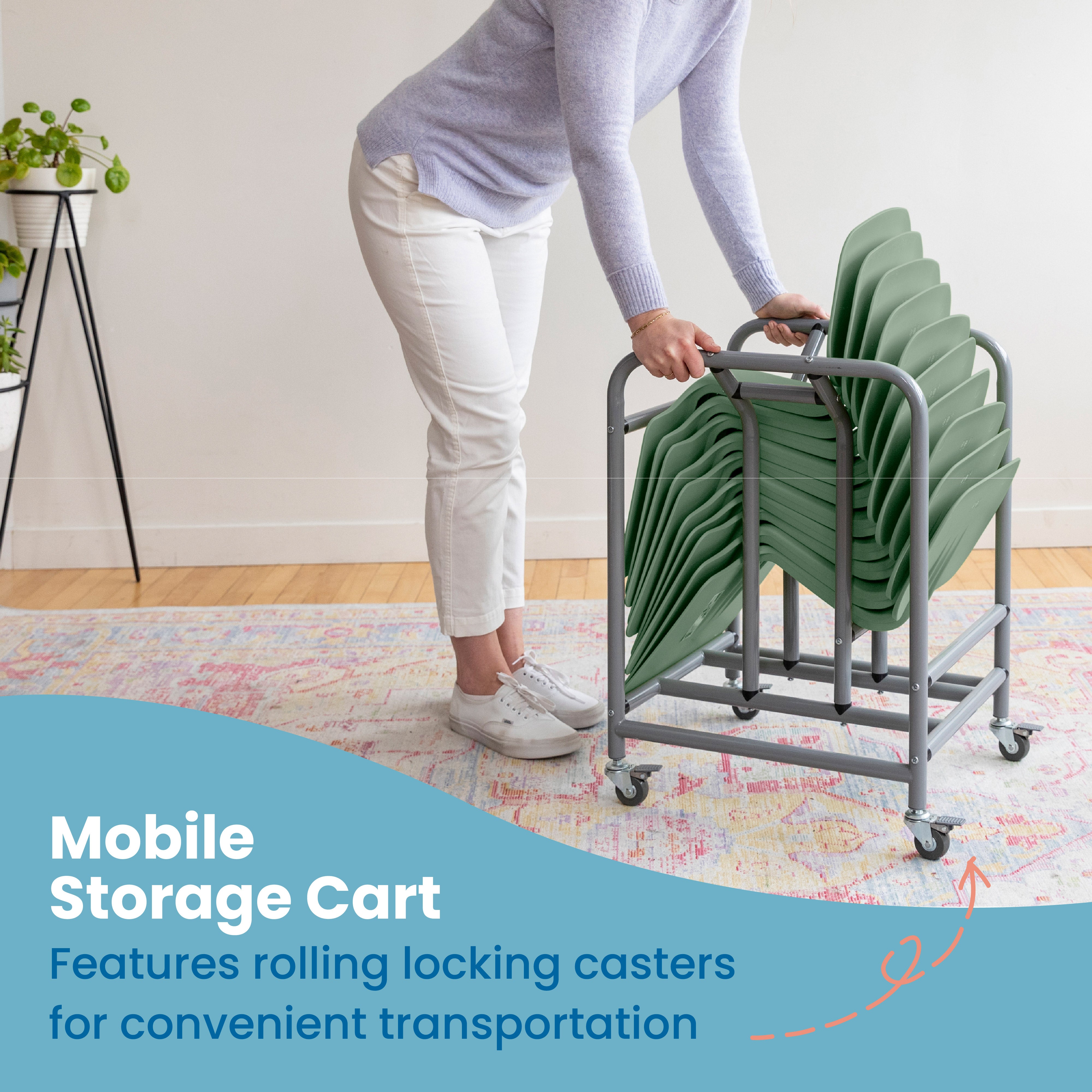 The Surf Portable Desk with Storage Cart, 10-Pack