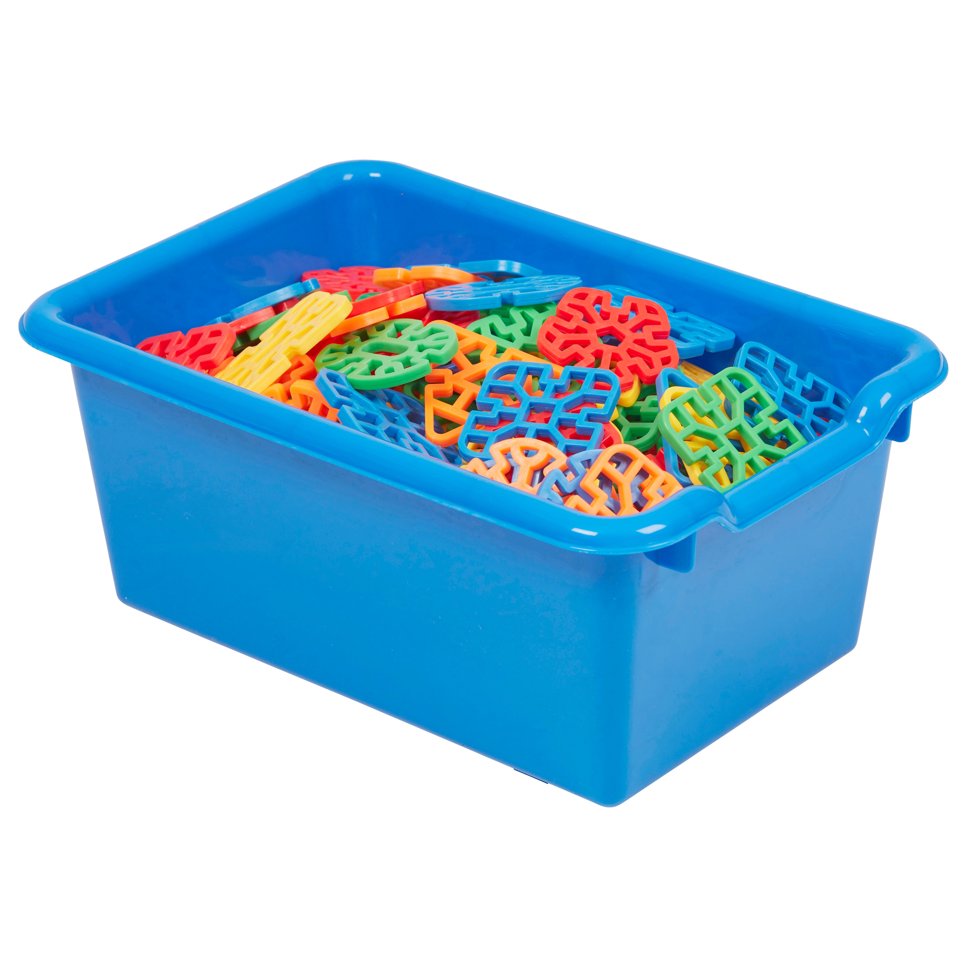 Scoop Front Plastic Storage Bins, 15-Piece