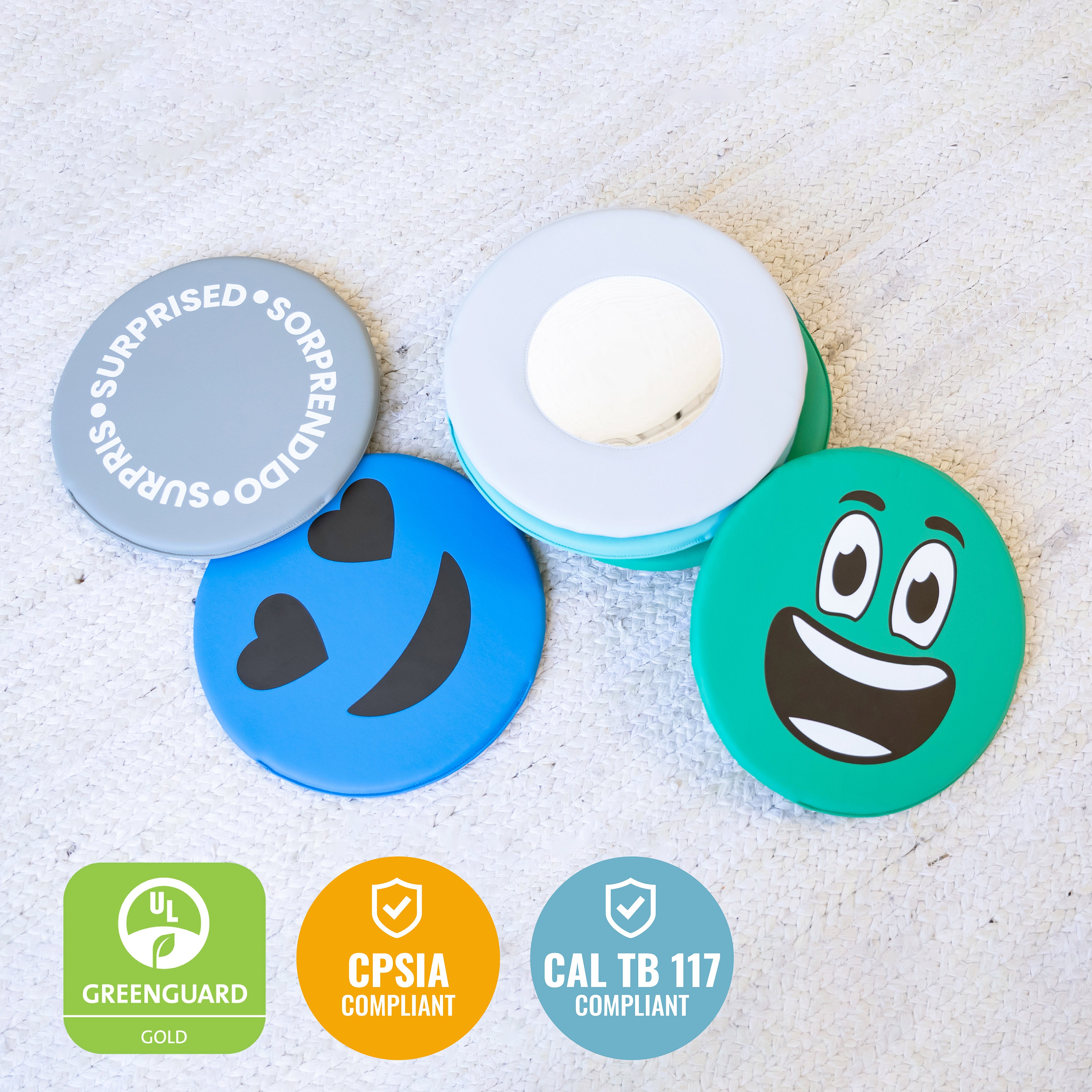 Emotion Pads with Mirror, Trilingual, 8-Piece