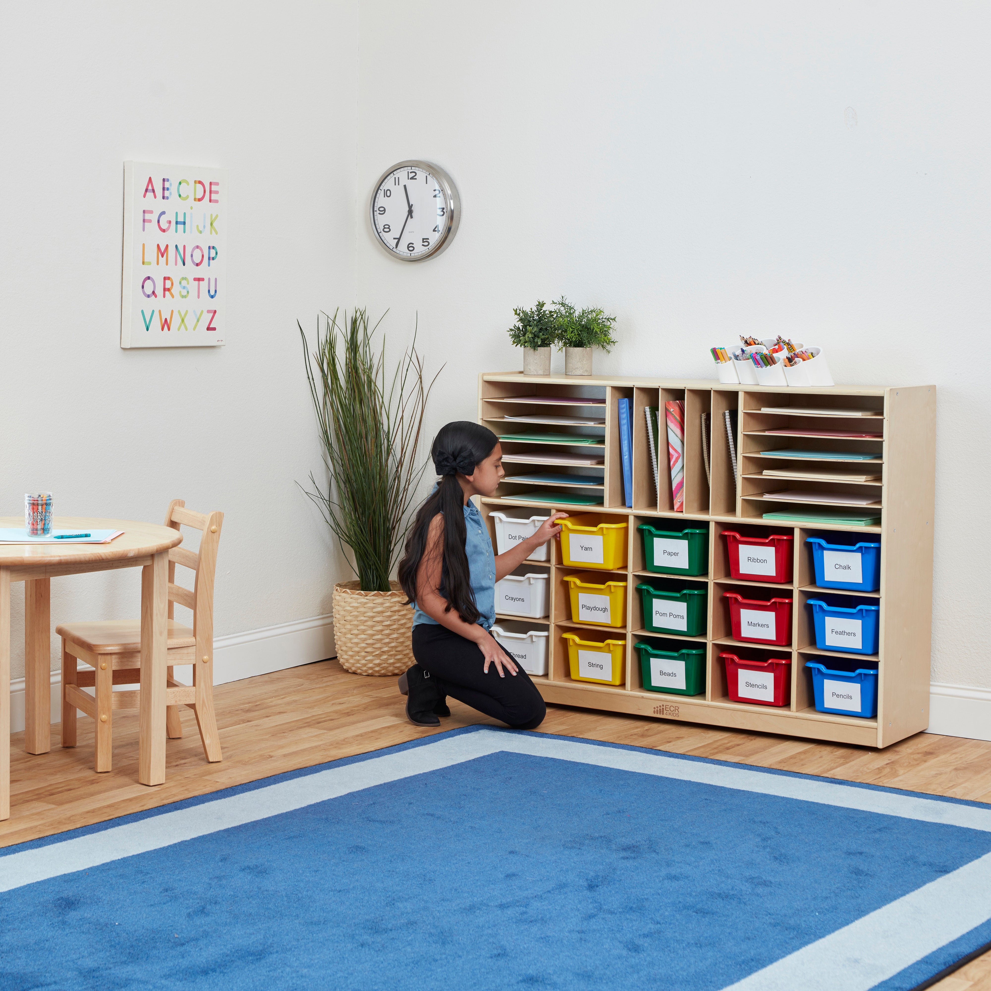 Scoop Front Storage Bin, 15-Piece