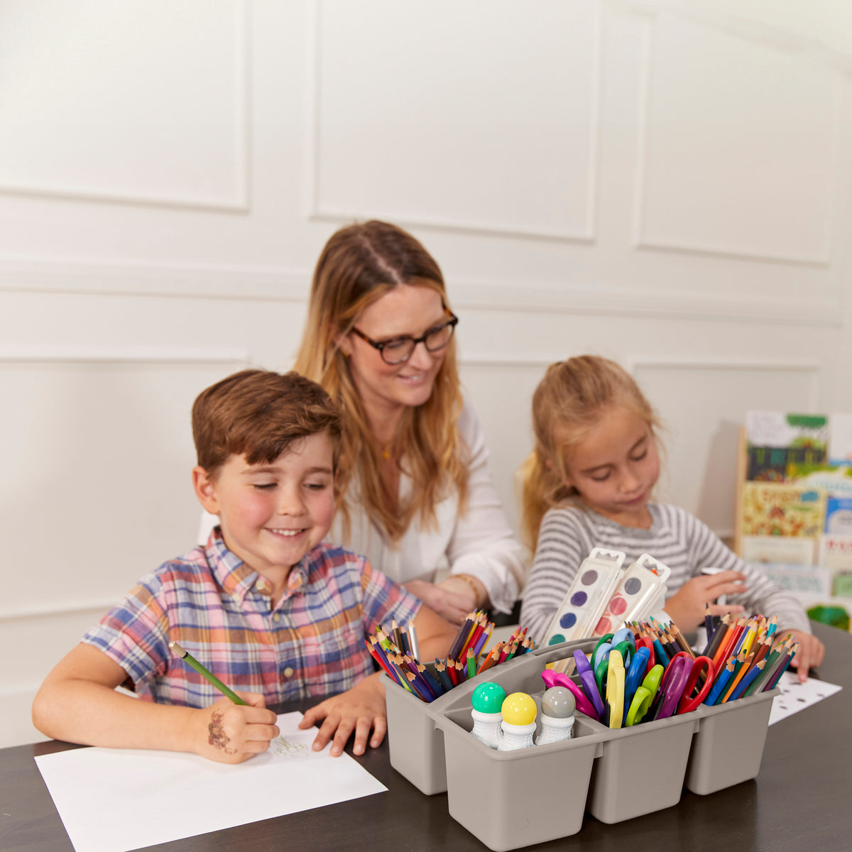 6-Compartment Large Plastic Caddy, 6-Pack