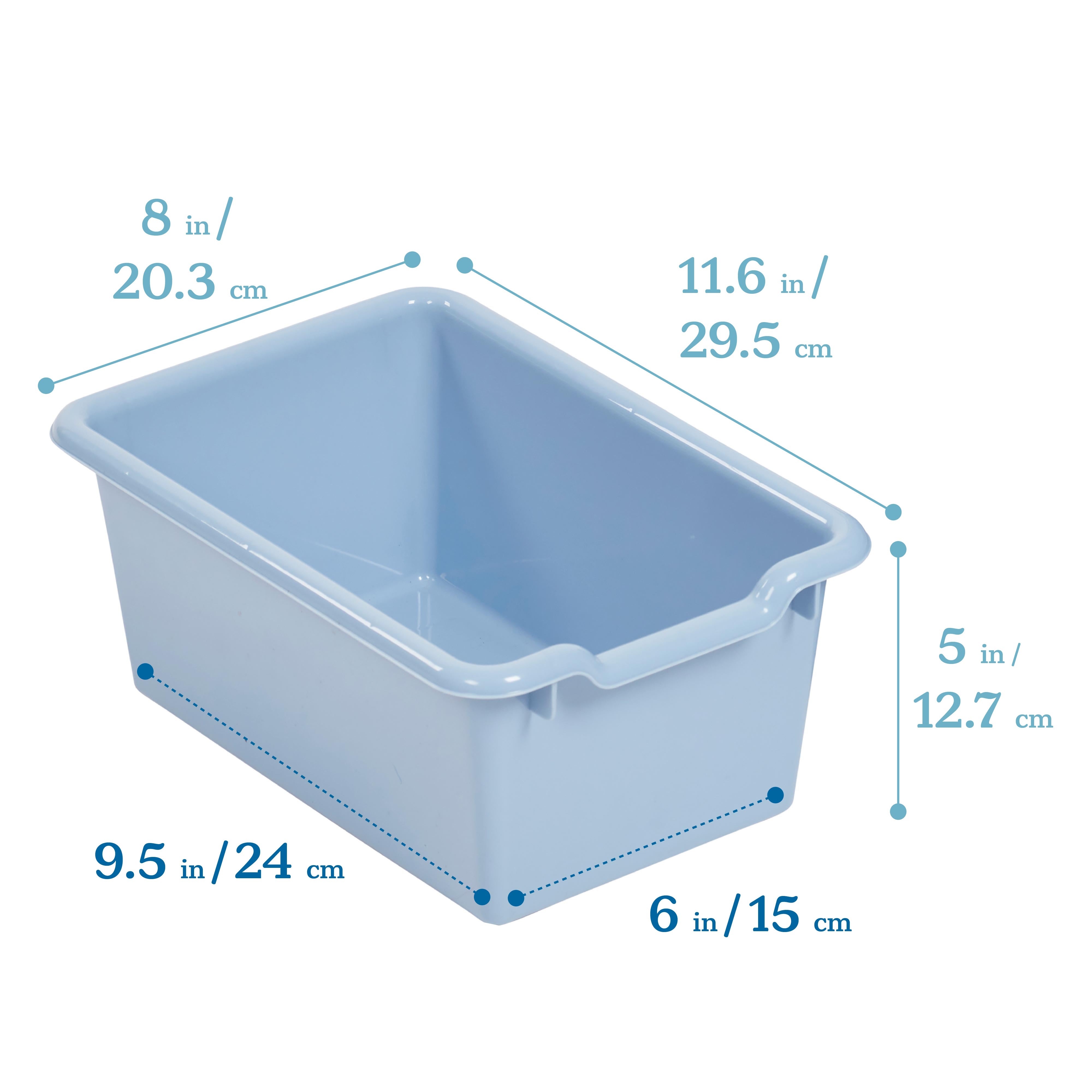 Scoop Front Plastic Storage Bins, 20-Piece
