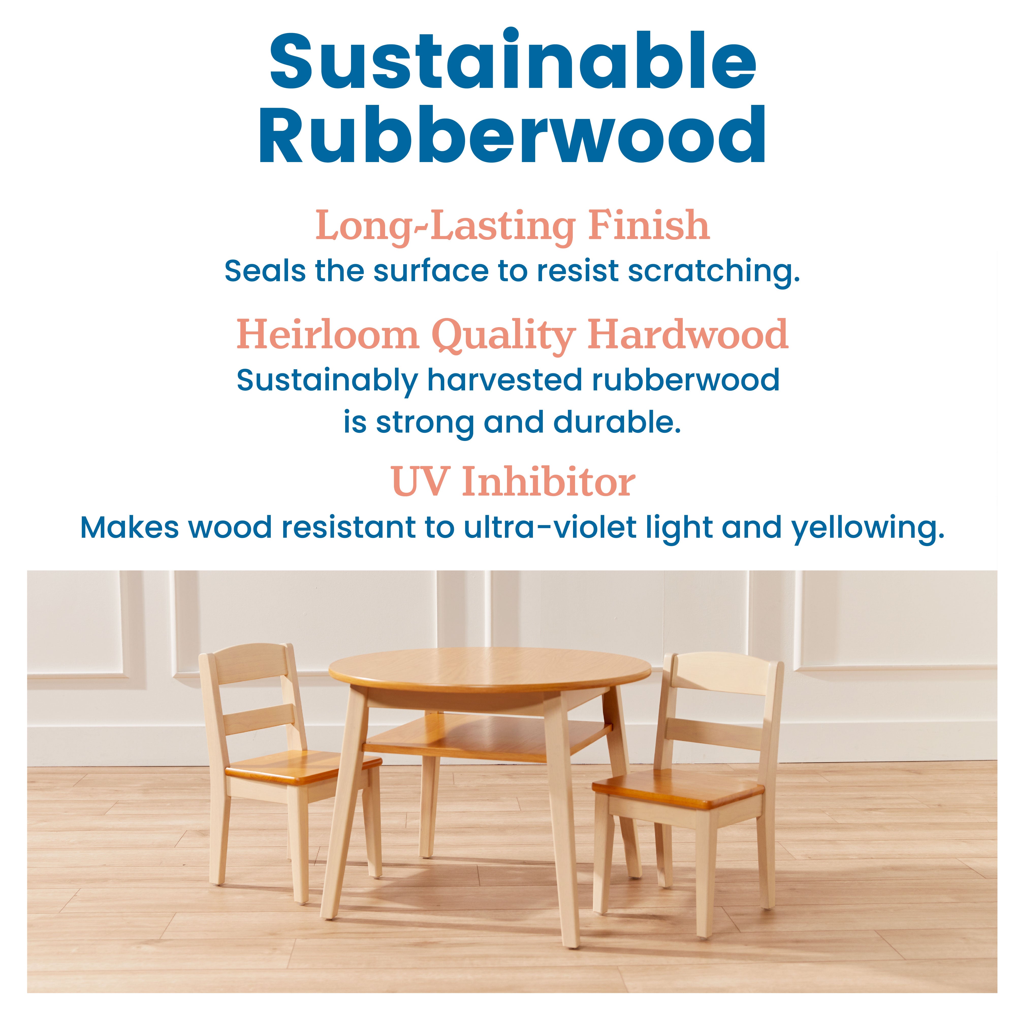 Hideaway Table and Chair Set, 3-Piece