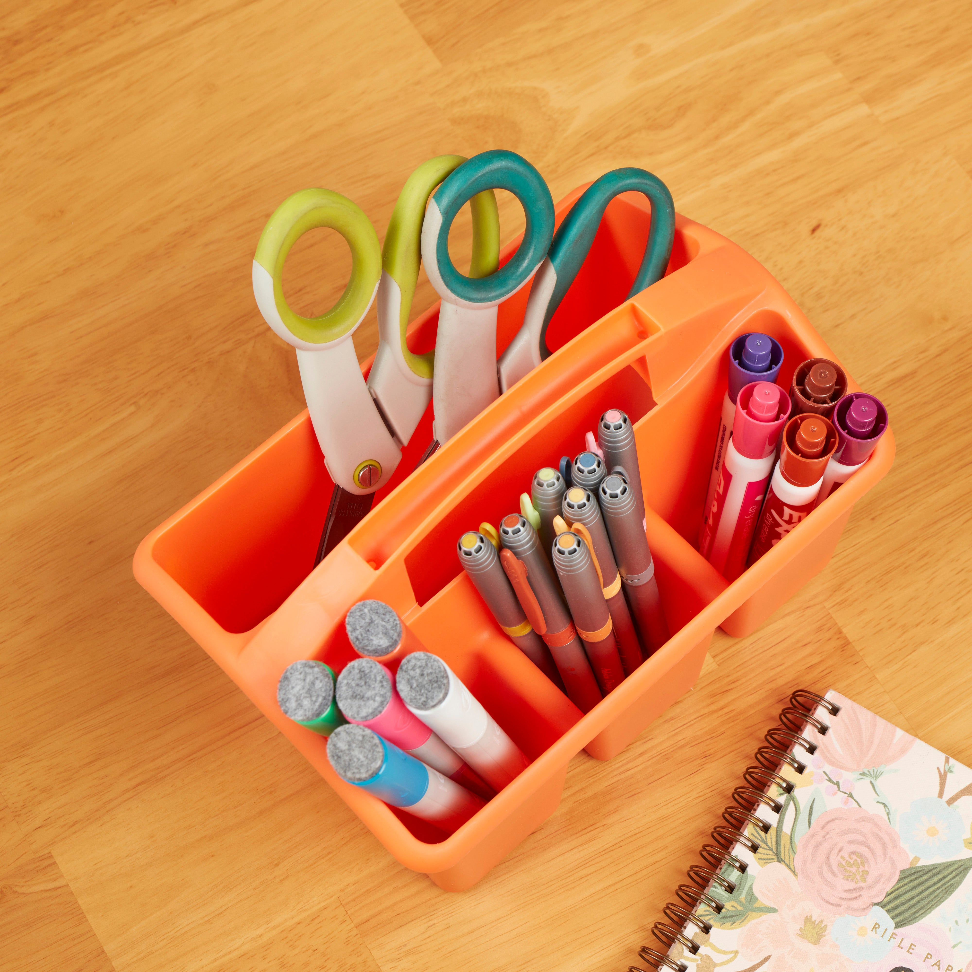 4-Compartment Small Plastic Caddy, 6-Pack