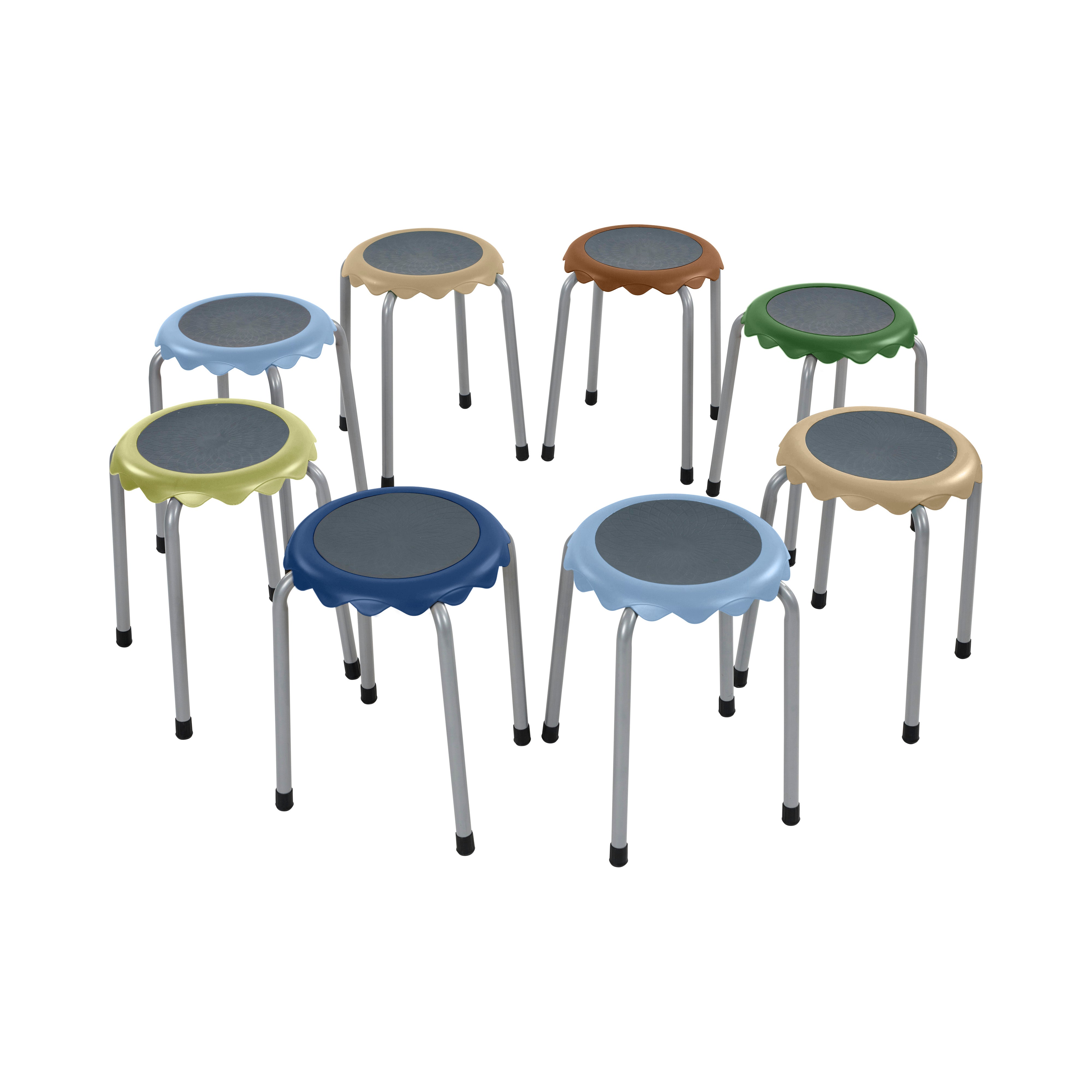 Daisy Stackable Stool Set, Flexible Seating, 8-Piece