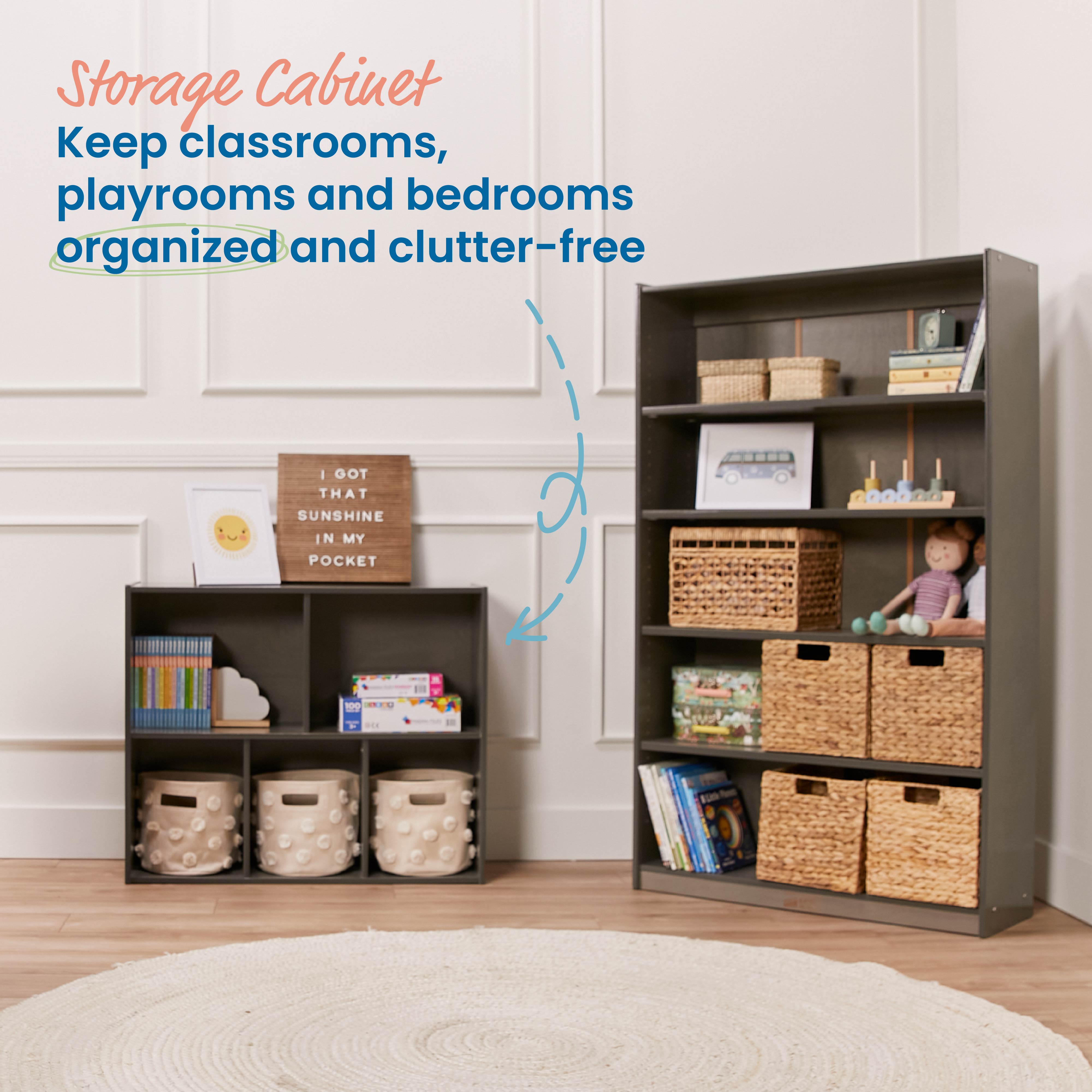 Streamline 5-Compartment Storage Cabinet, 30in