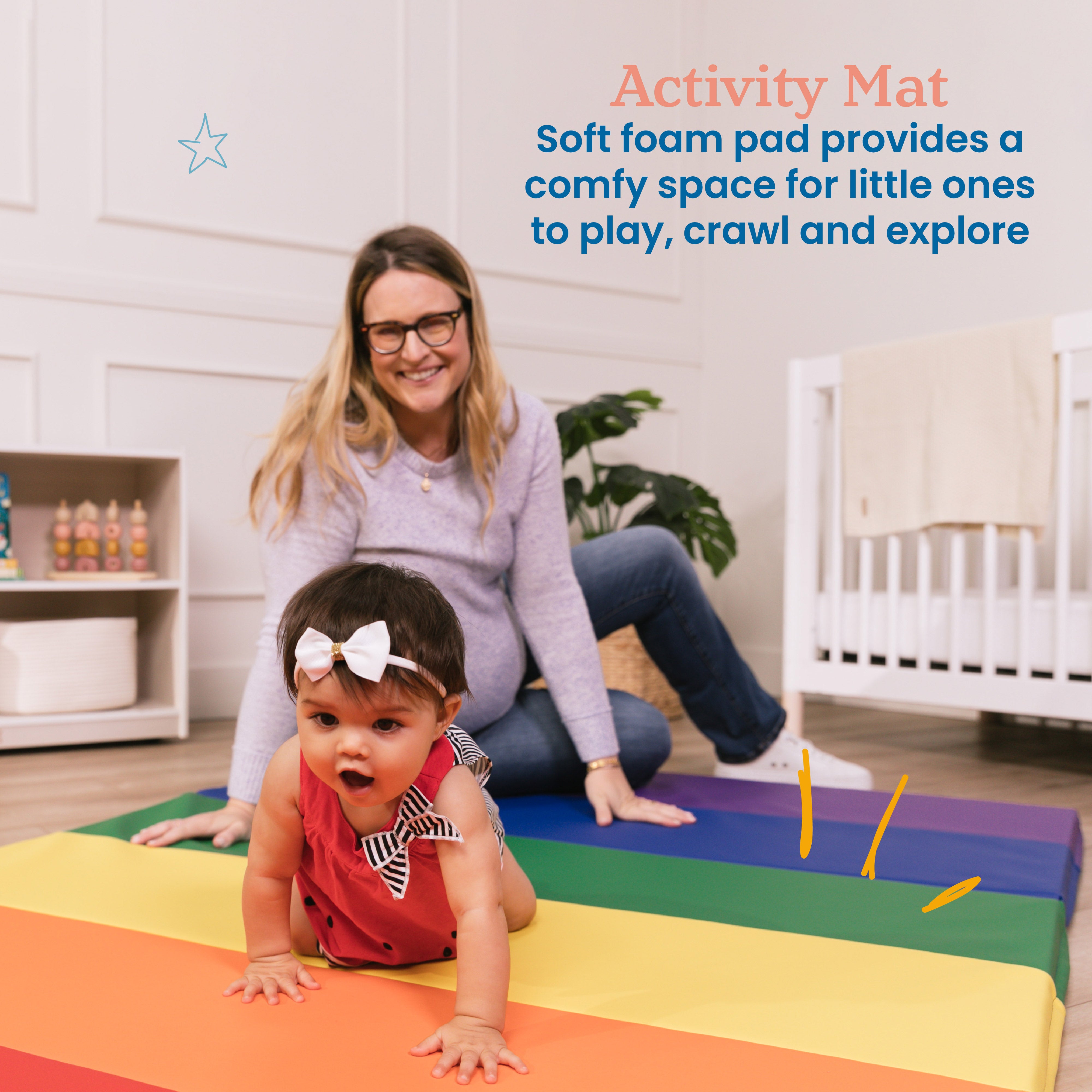 6-Section Rainbow Runway Activity Mat