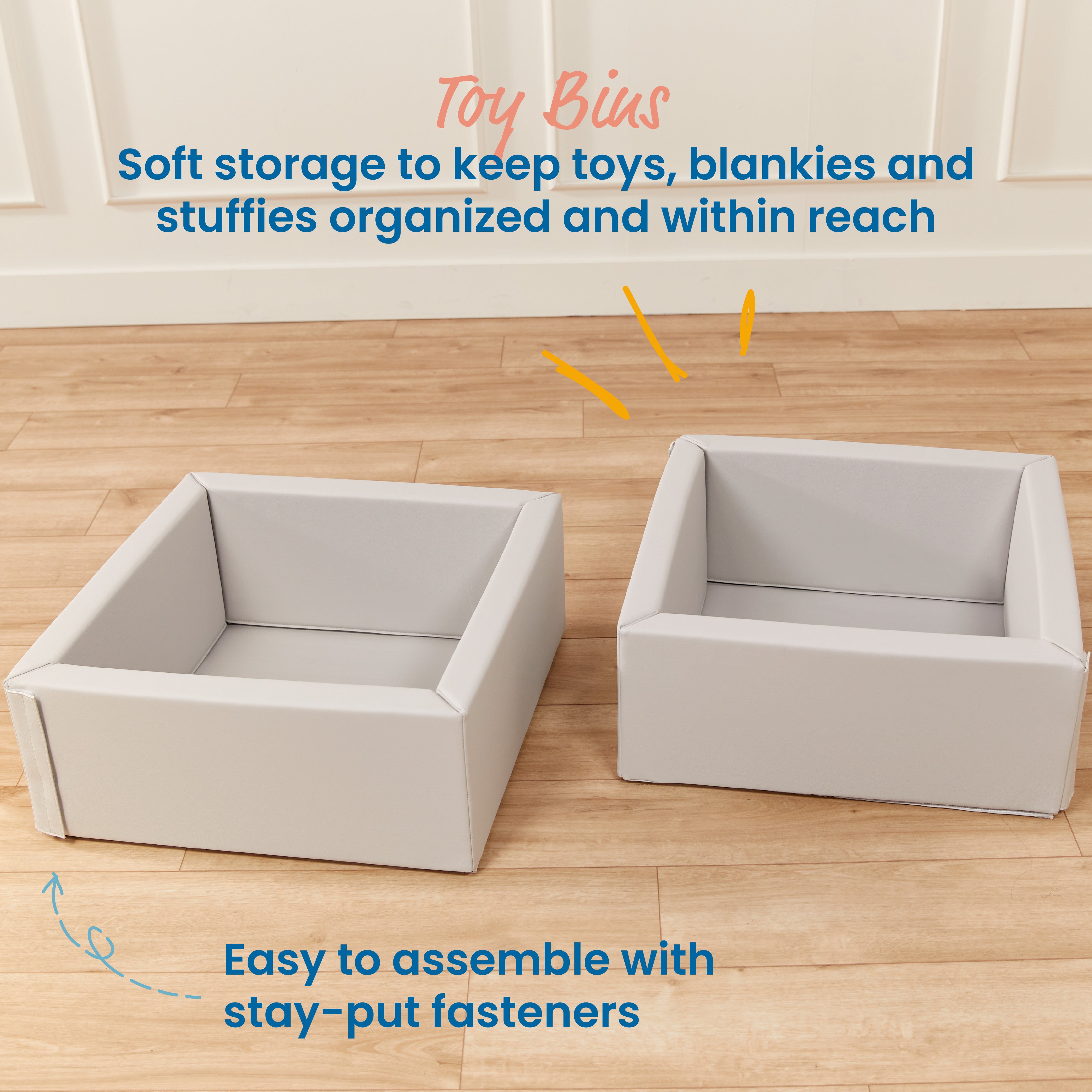 Play Patch Toy Bins, 2-Pack