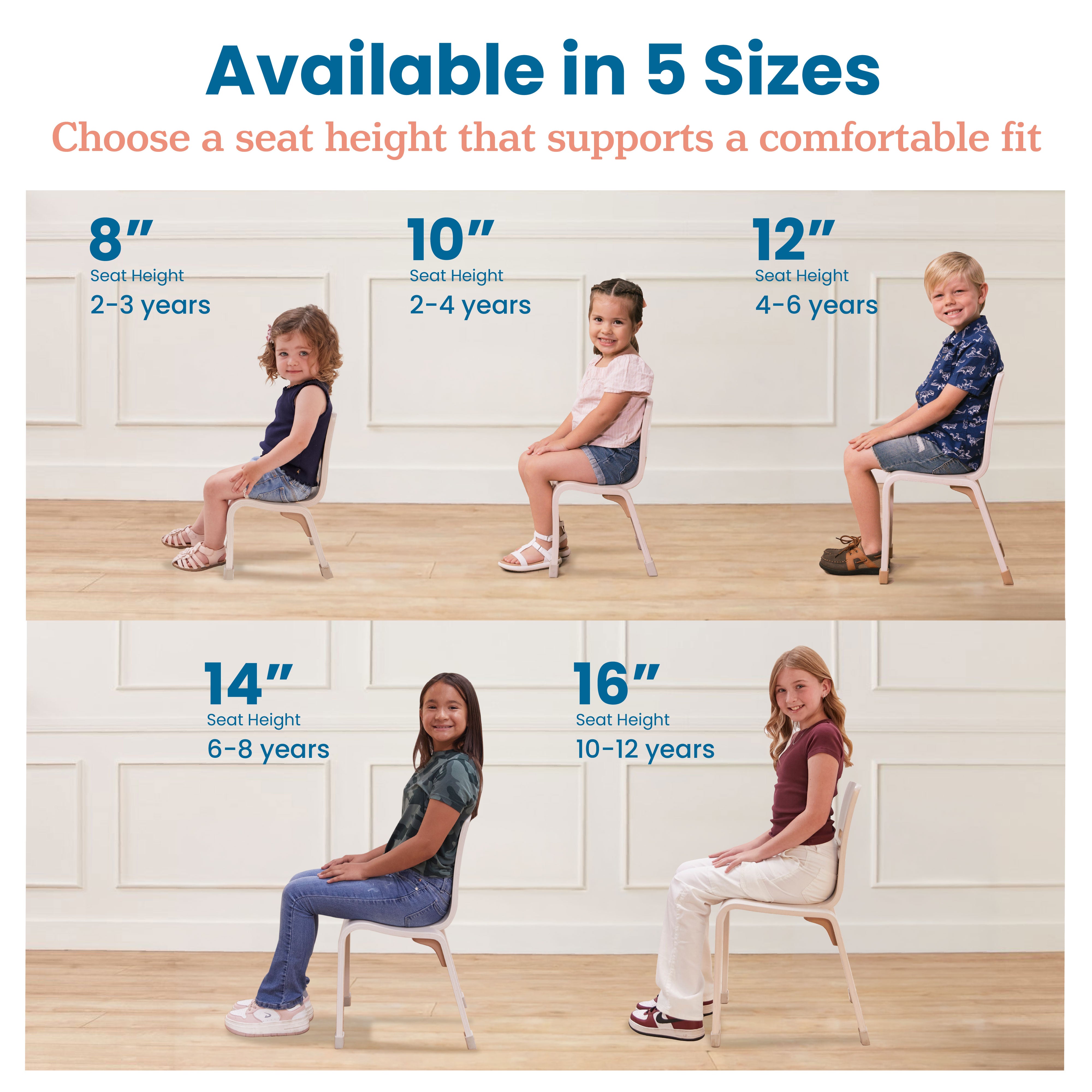 Bentwood Chair, 10in Seat Height, 2-Pack