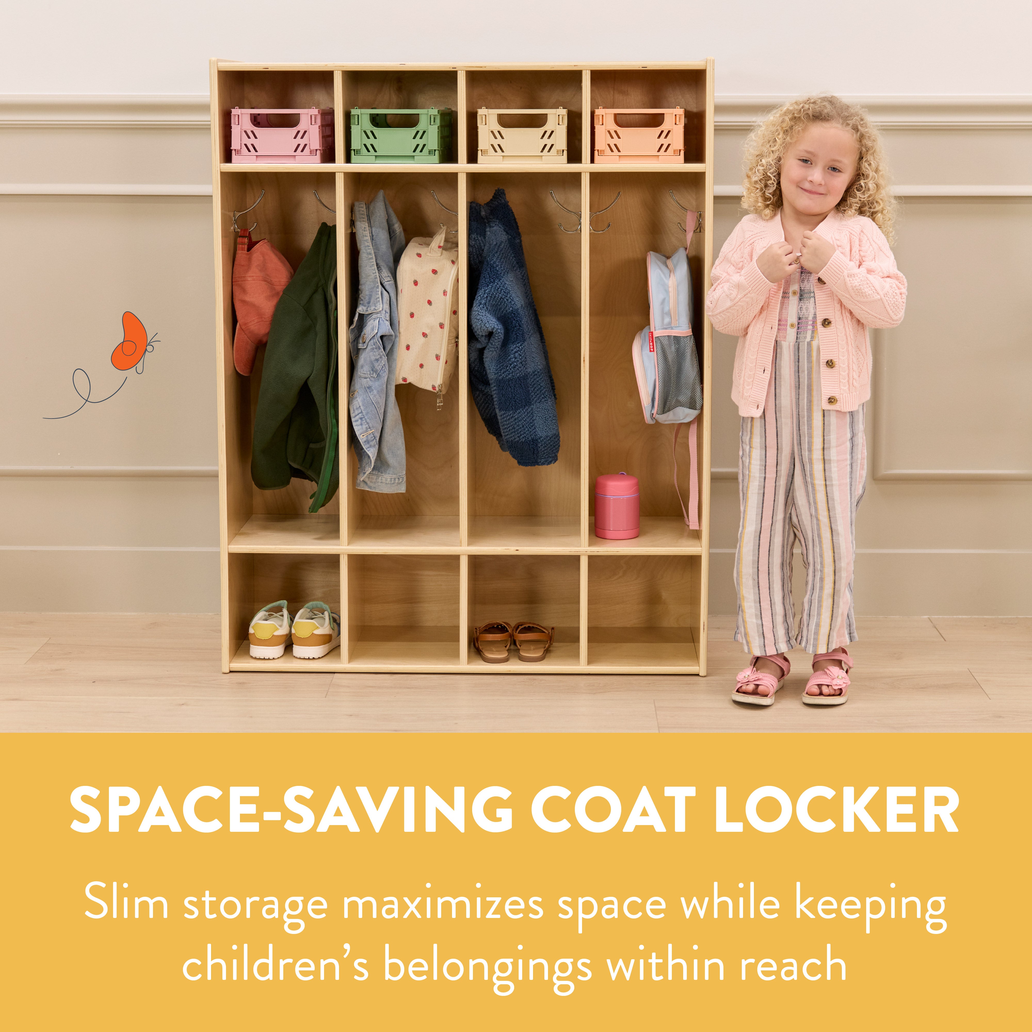 Sleekline 4-Section Storage Coat Locker