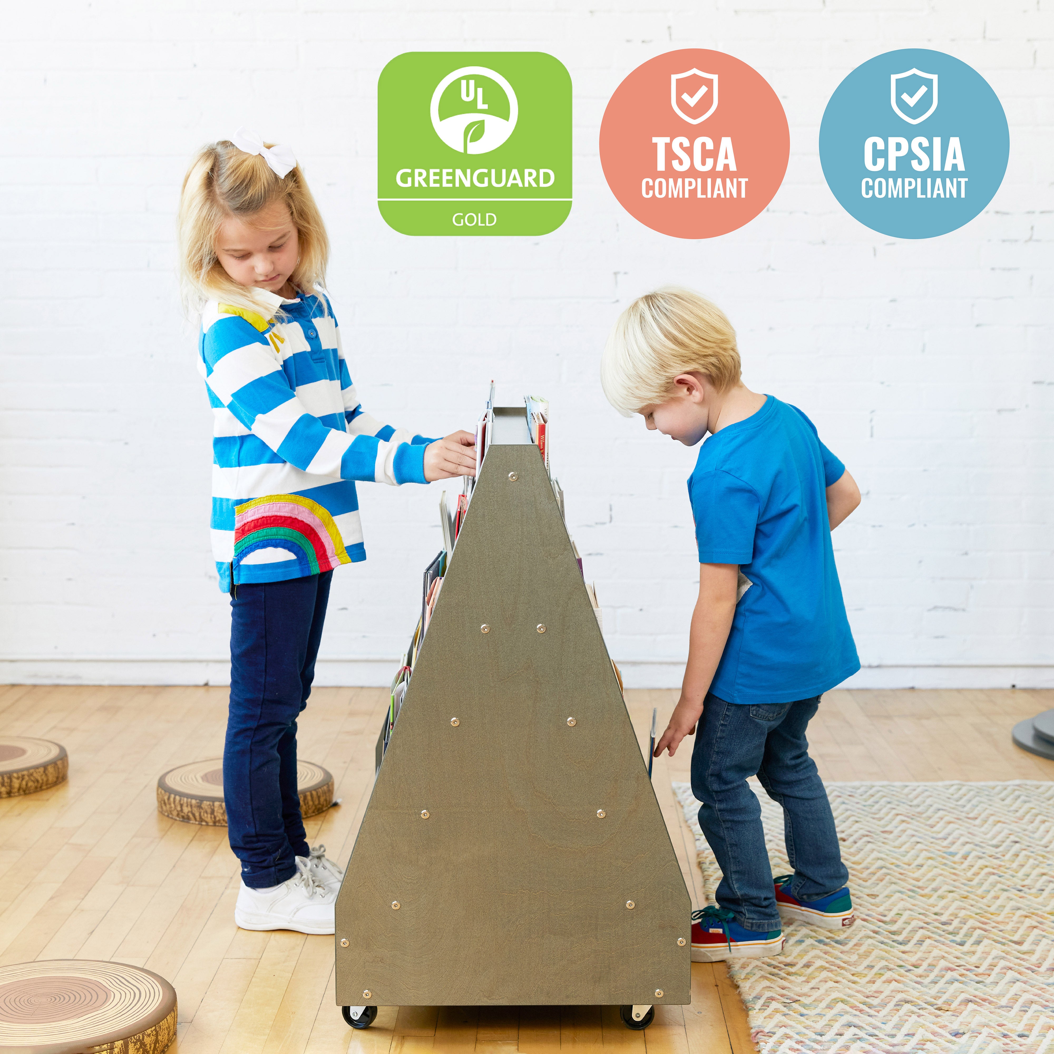 Double-Sided Mobile Book Display