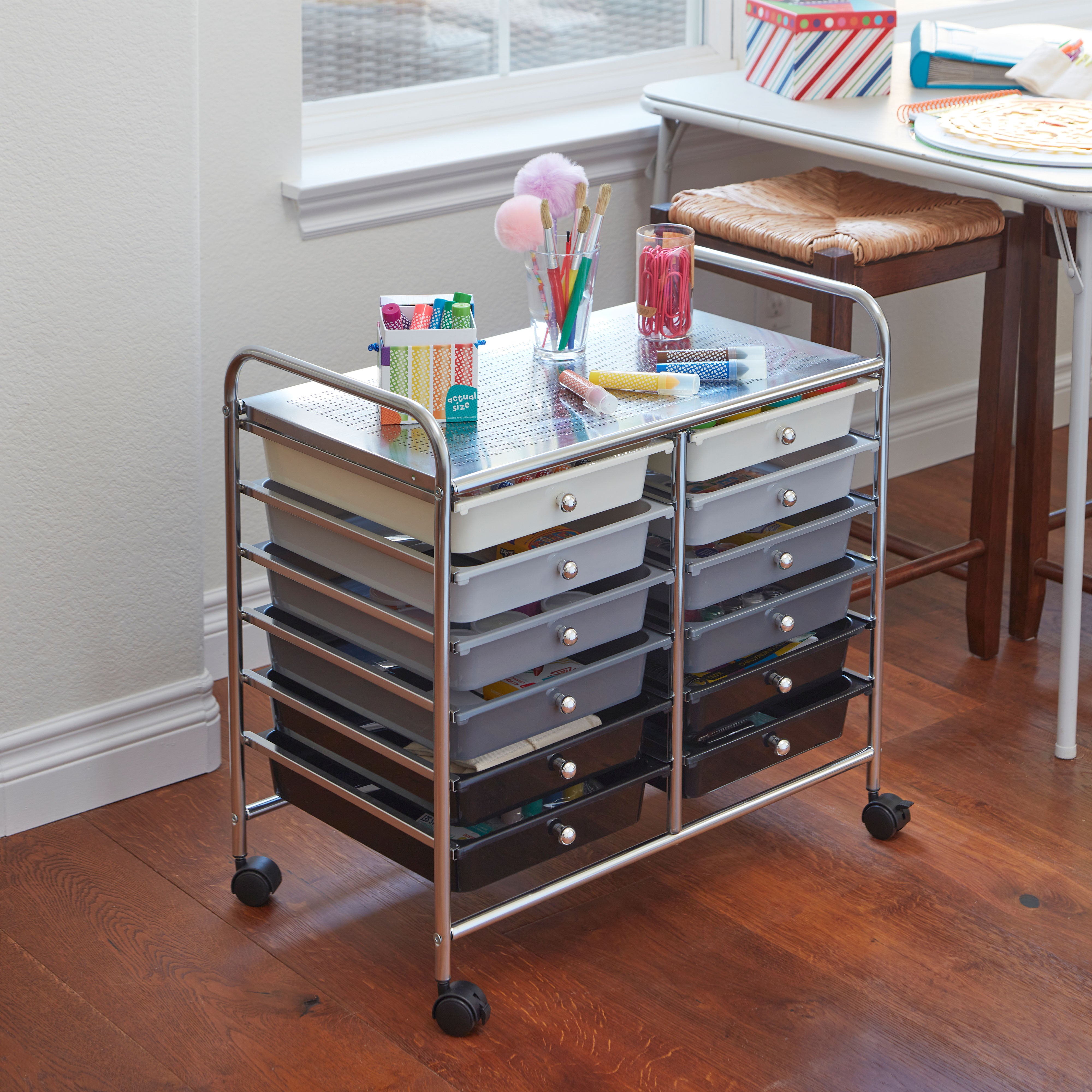 12-Drawer Value Mobile Storage Utility Cart