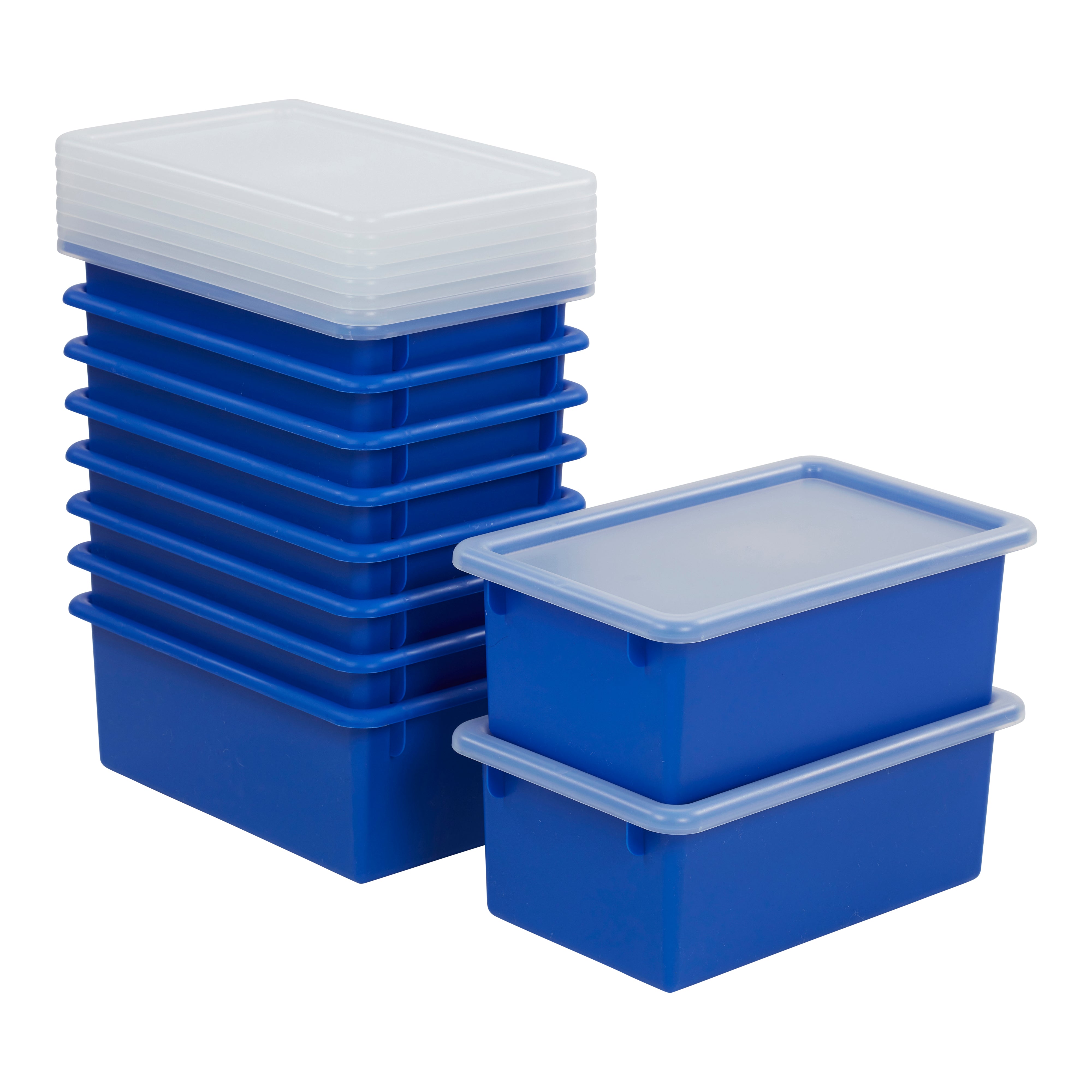 Cubby Storage Bin with Lid, 10-Piece