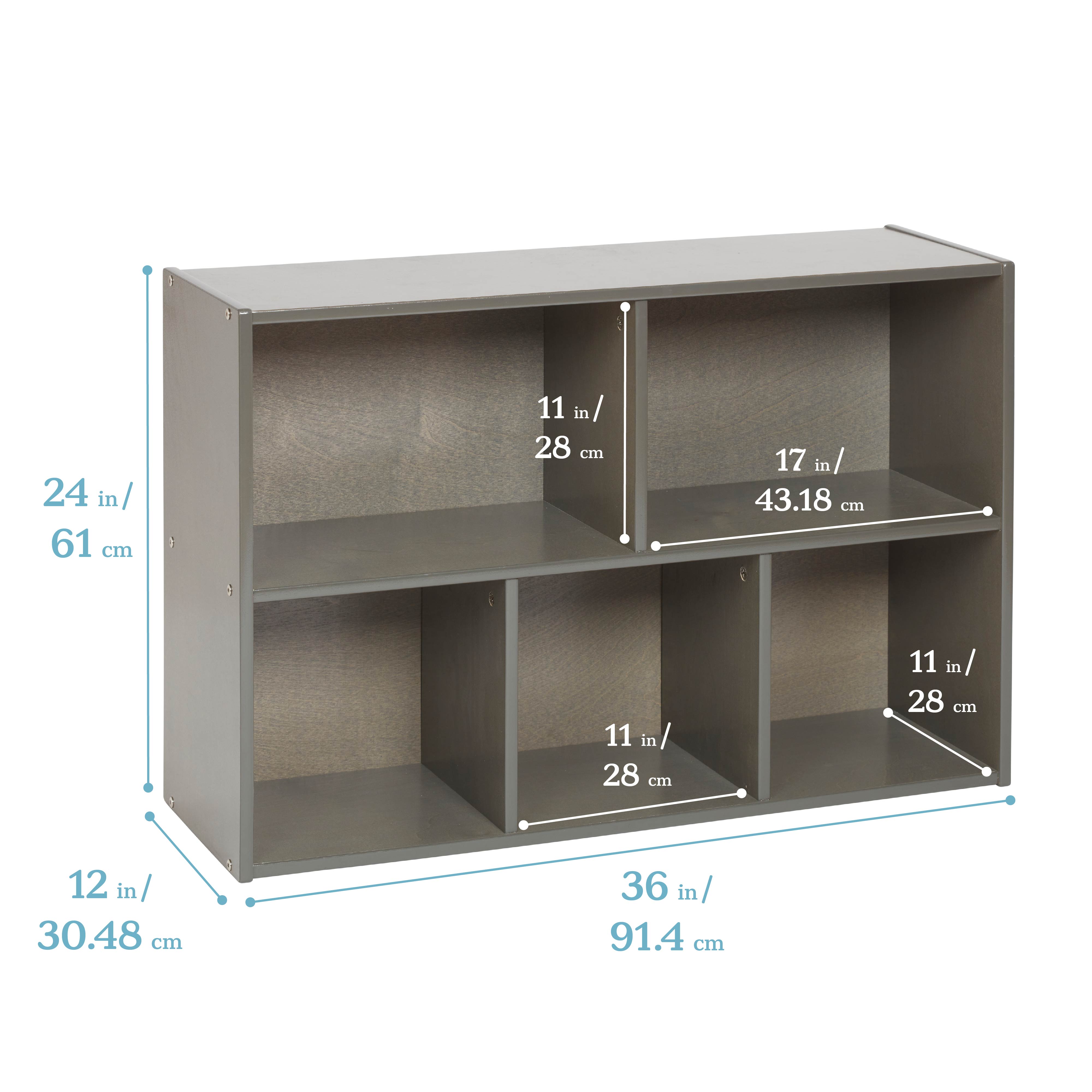 Streamline 5-Compartment Storage Cabinet, 24in