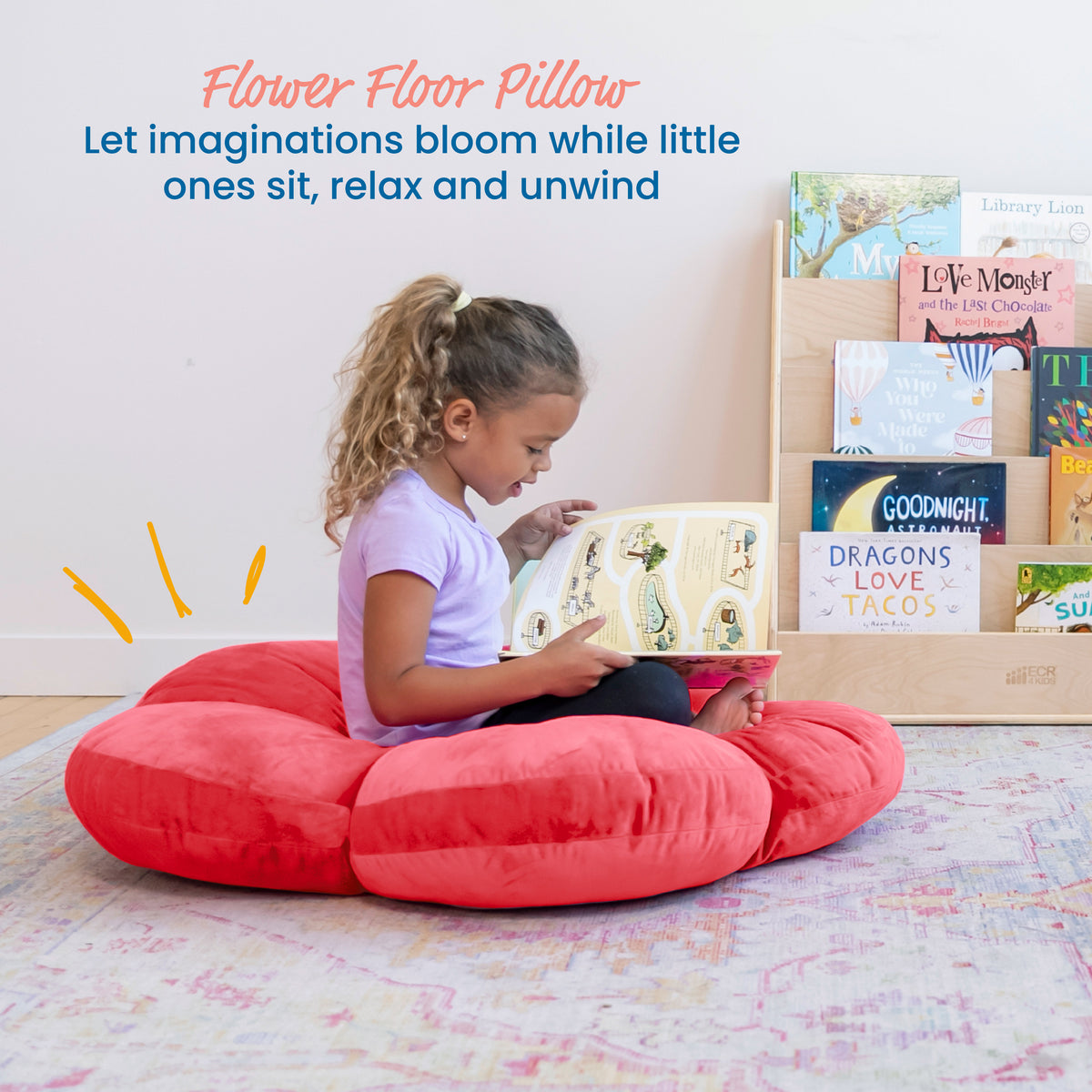 Flower Floor Pillow, 35in