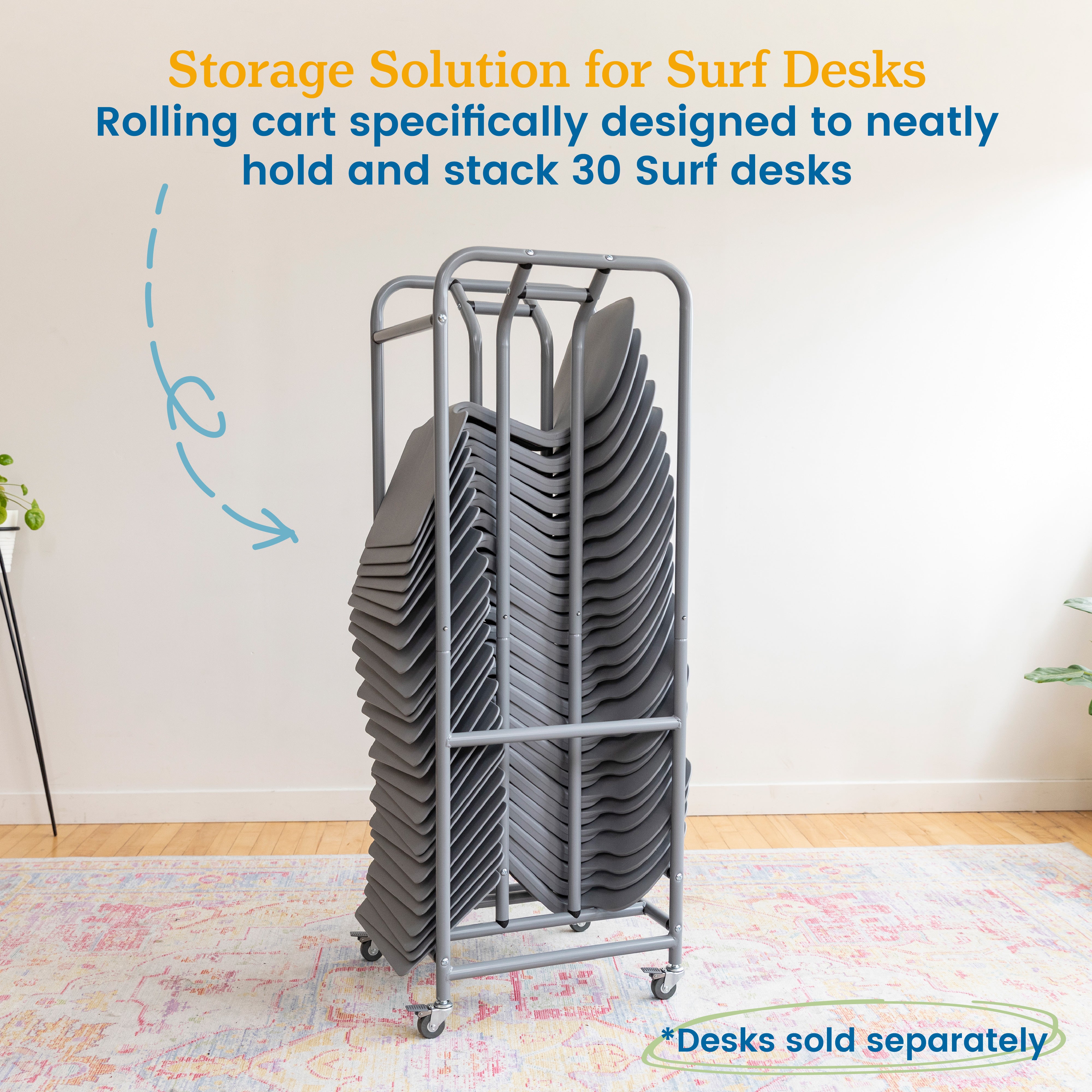 The Surf Storage Rack, Holds 30 Lap Desks