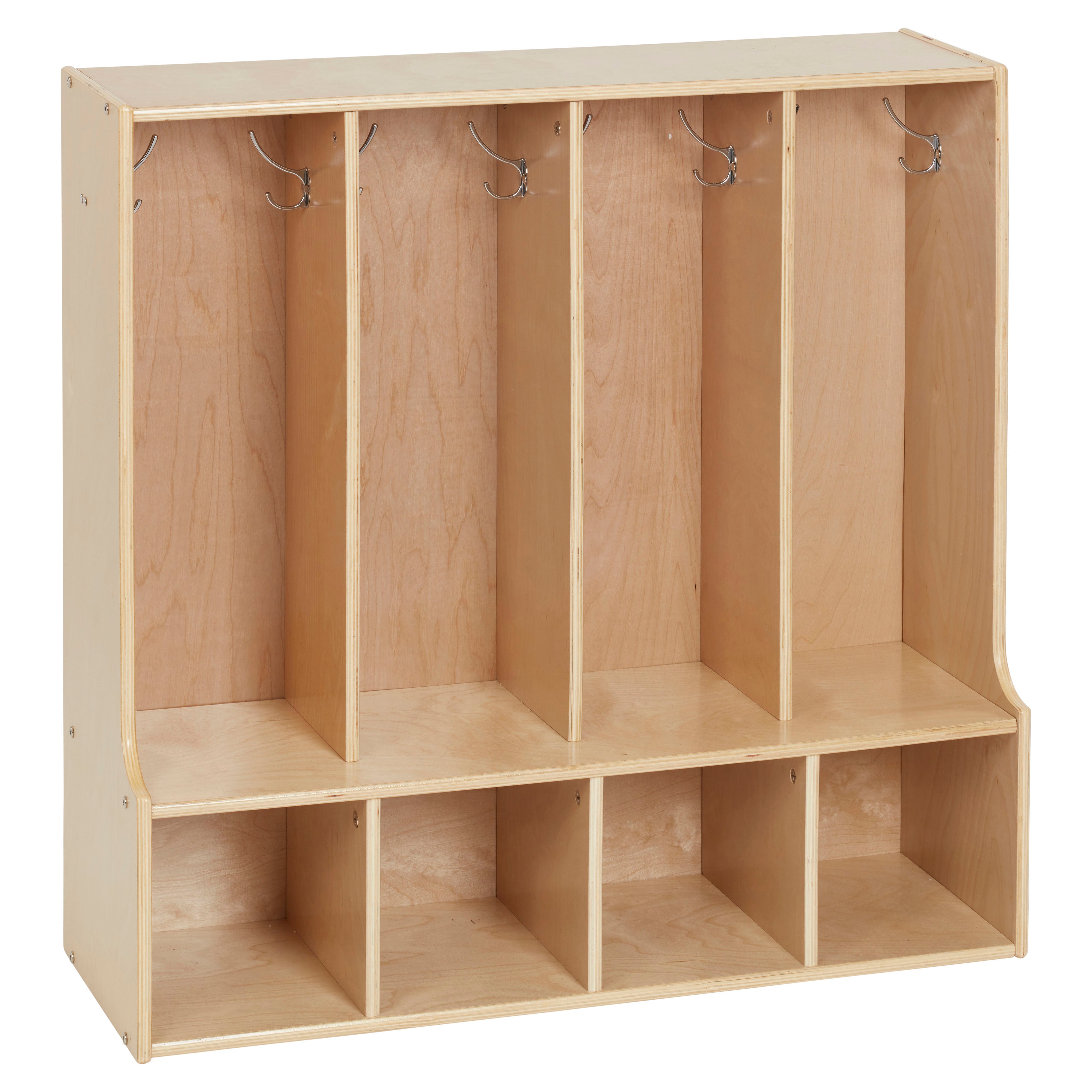 Streamline 4-Section Coat Locker with Bench, Toddler Size