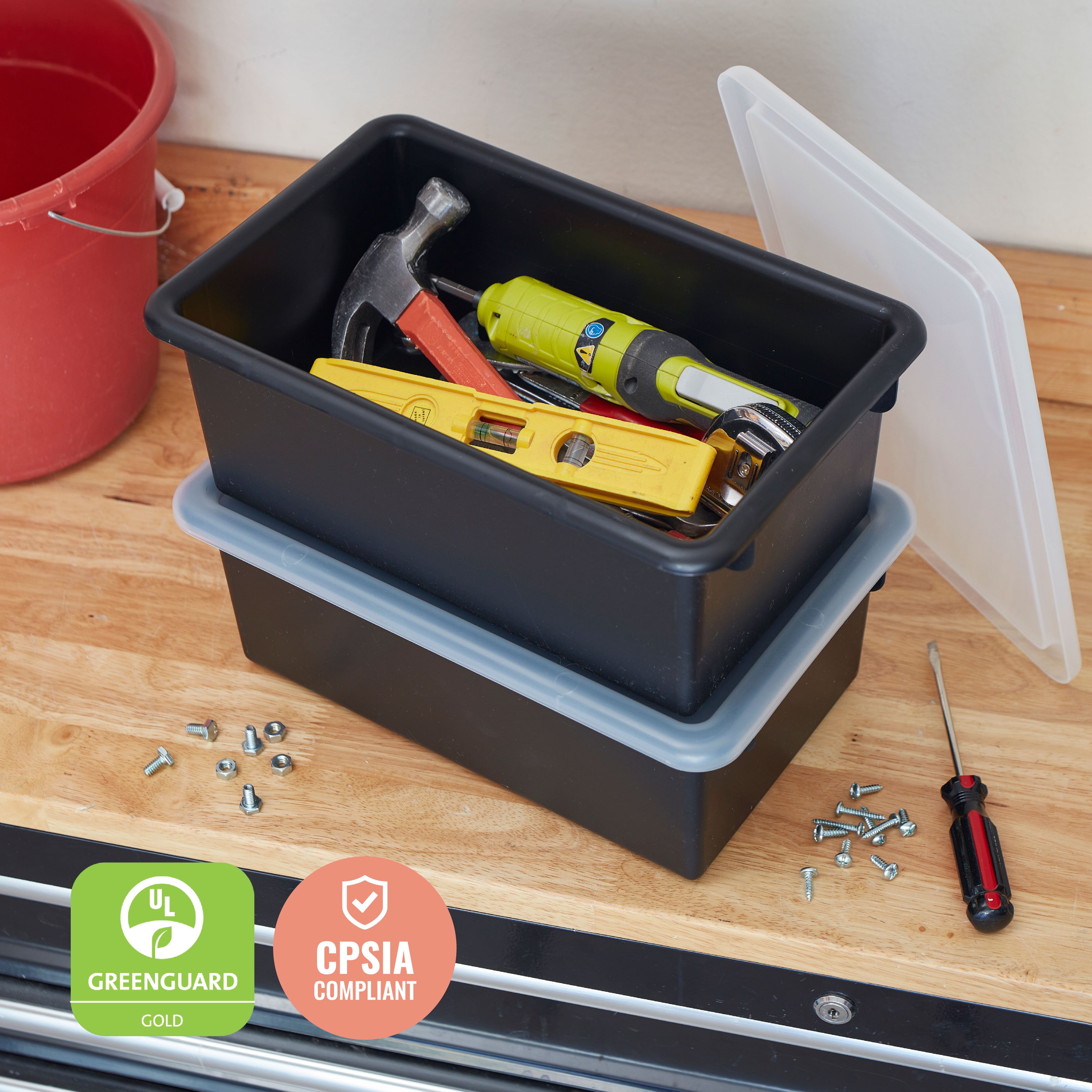 Cubby Storage Bin with Lid, 10-Piece
