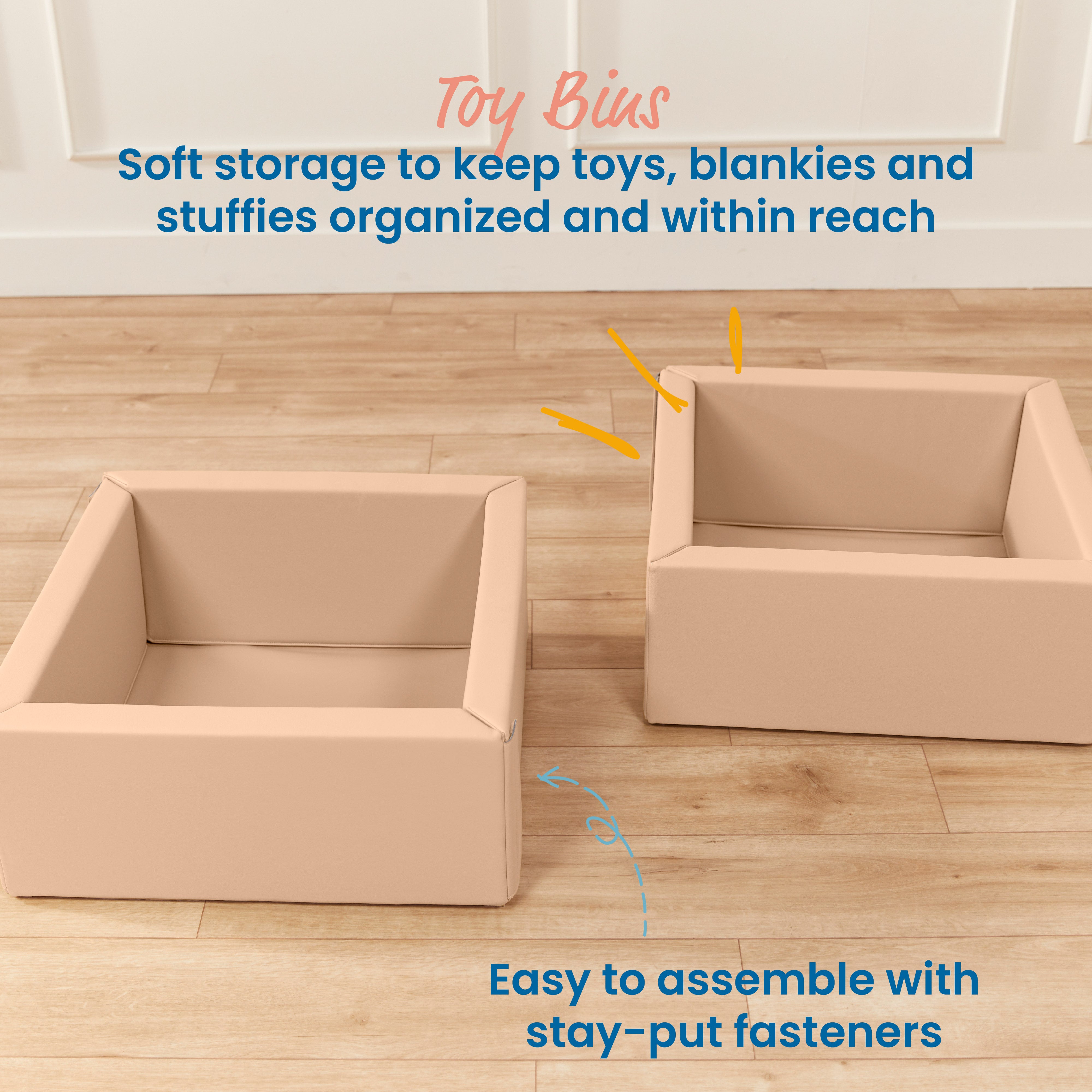 Play Patch Toy Bins, 2-Pack