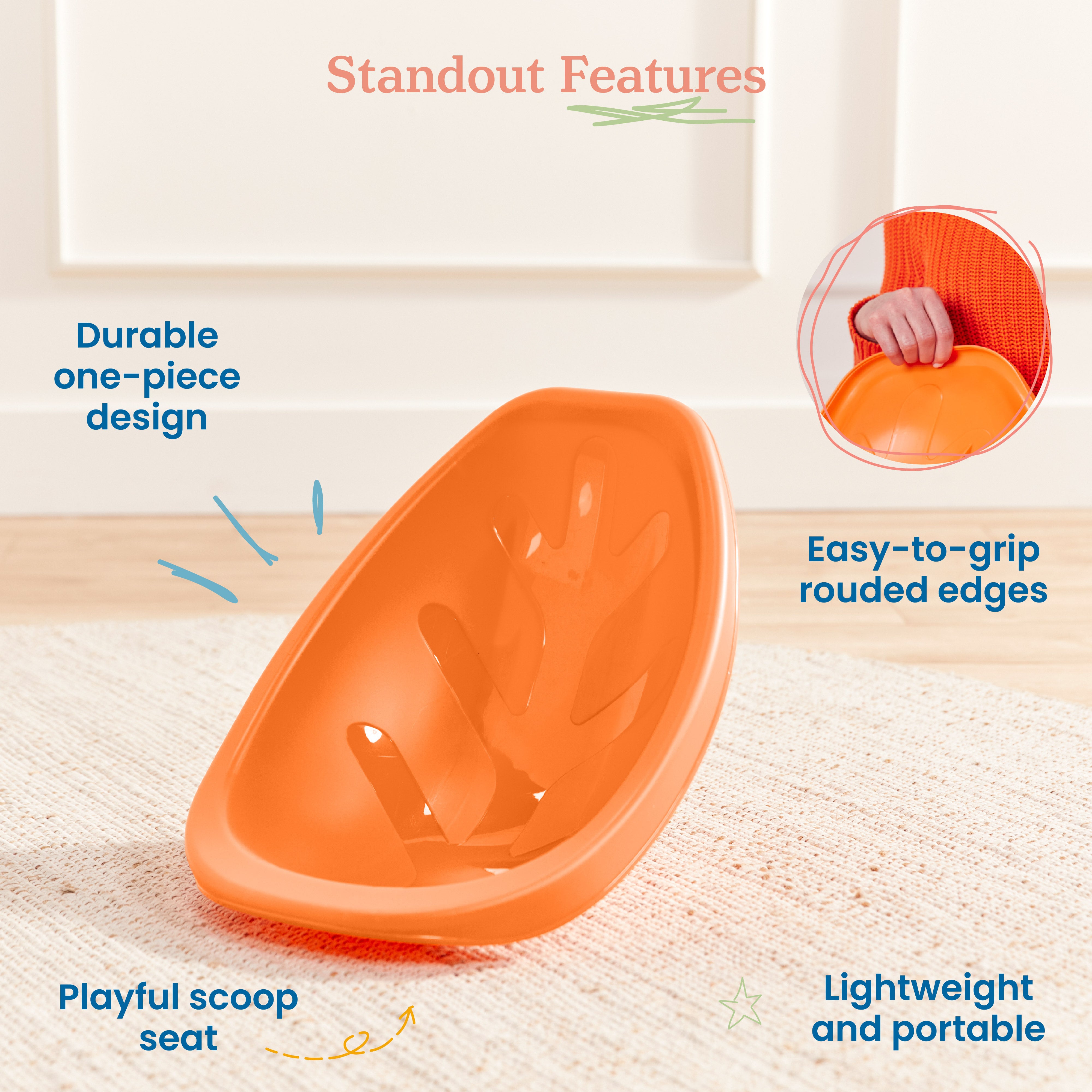 Leaf Scoop Floor Seat, 6-Piece