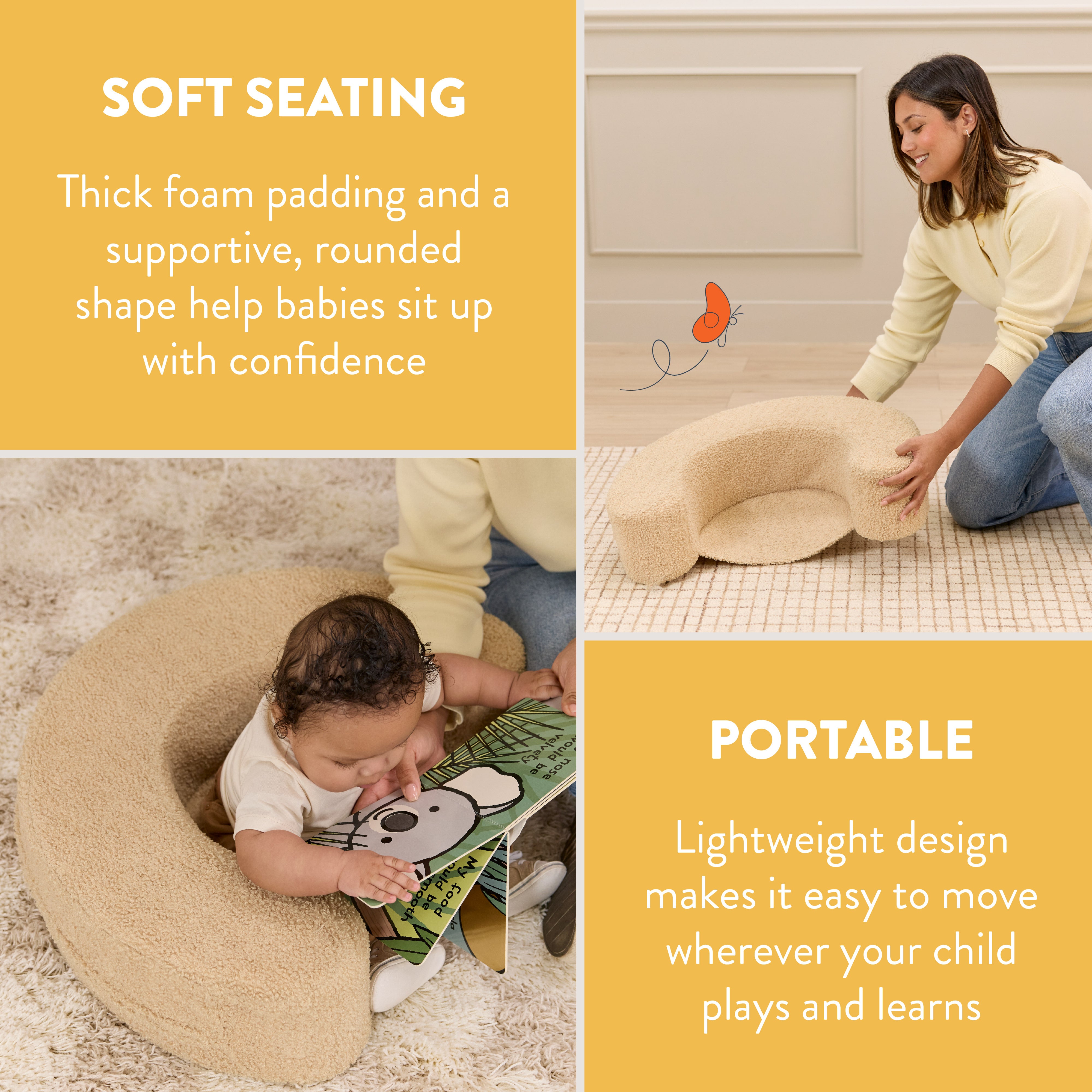 Sit 'n' Support Ring-Shaped Floor Cushion