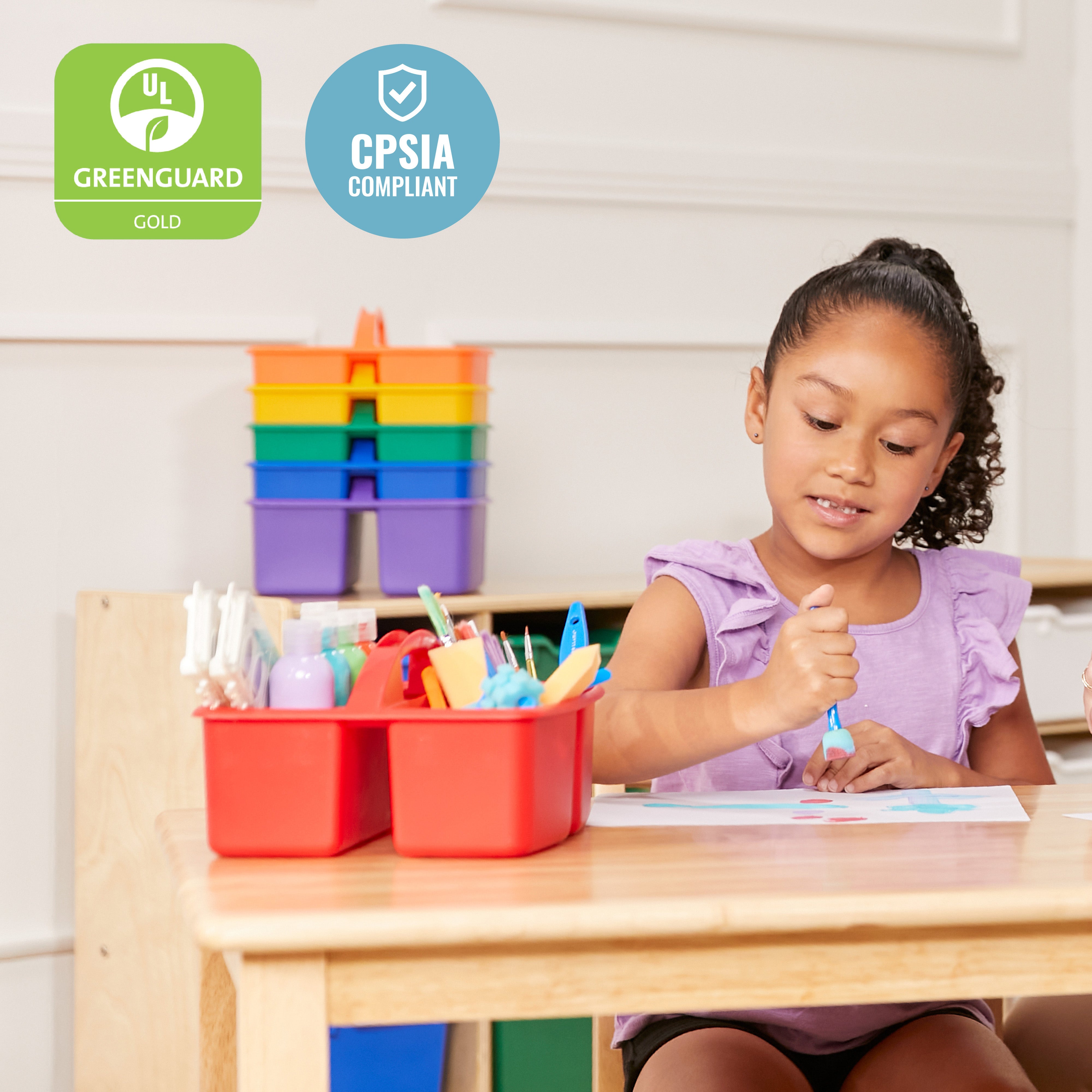 3-Compartment Storage Caddy, 6-Pack