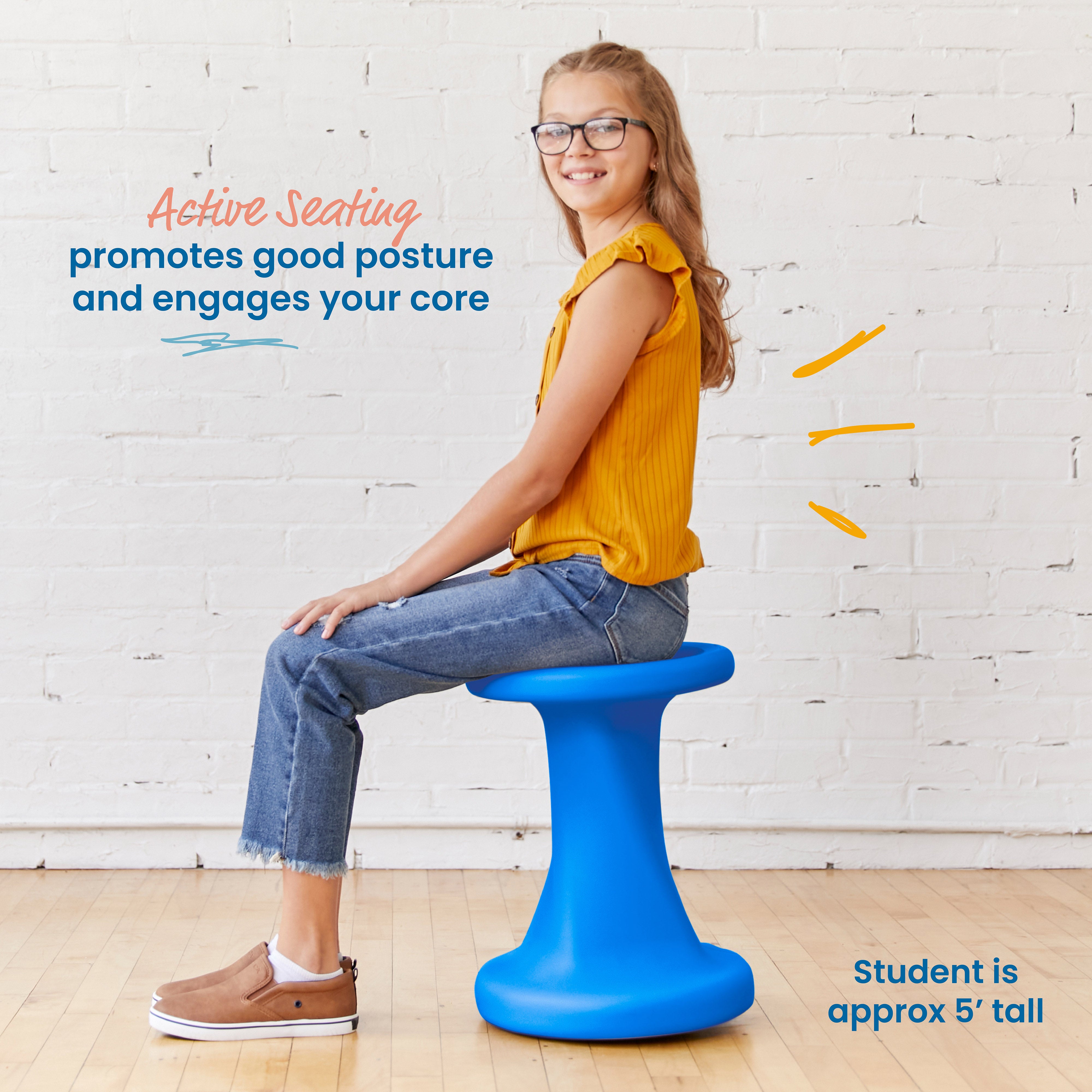 Twist Wobble Stool, 18in Seat Height
