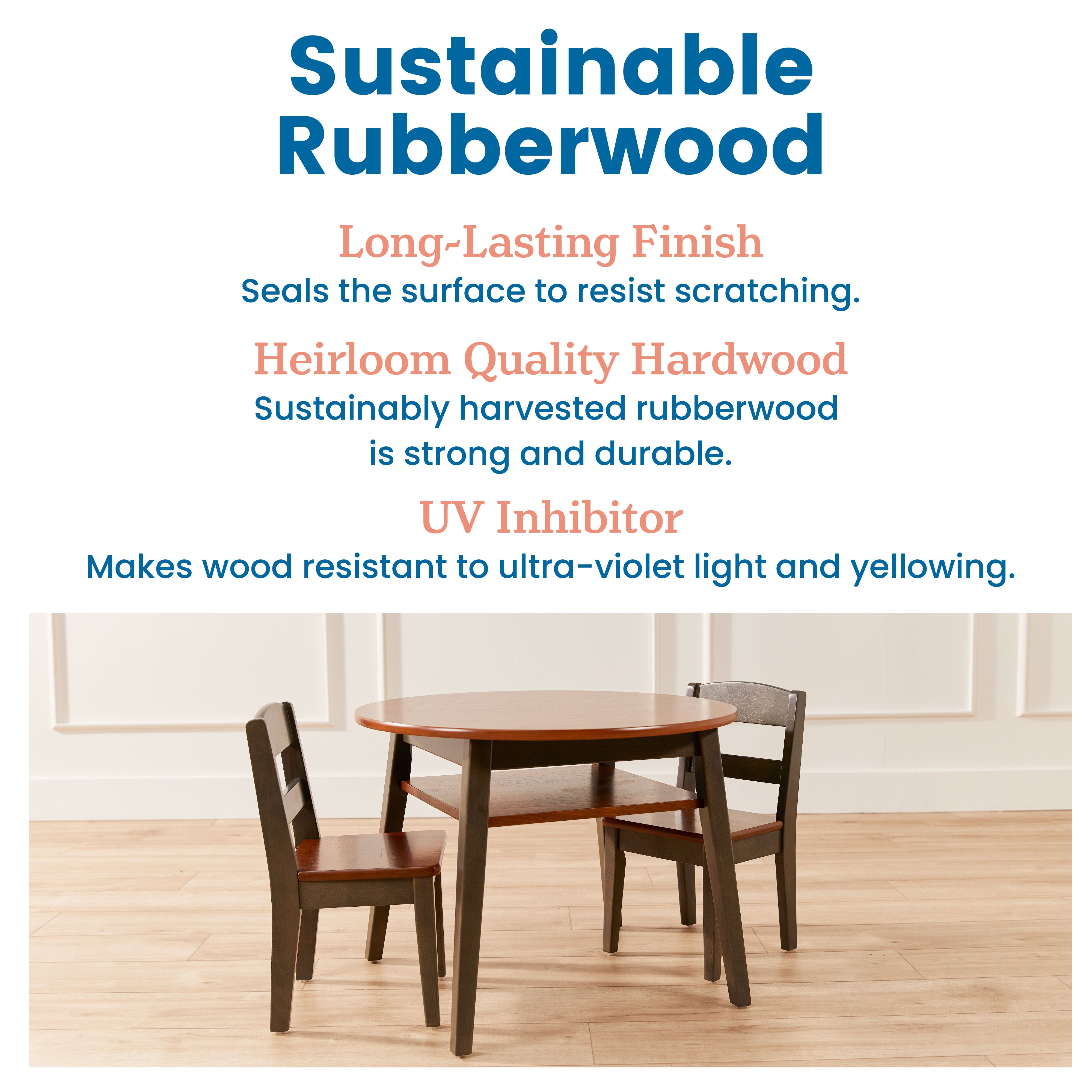 Hideaway Table and Chair Set, 3-Piece