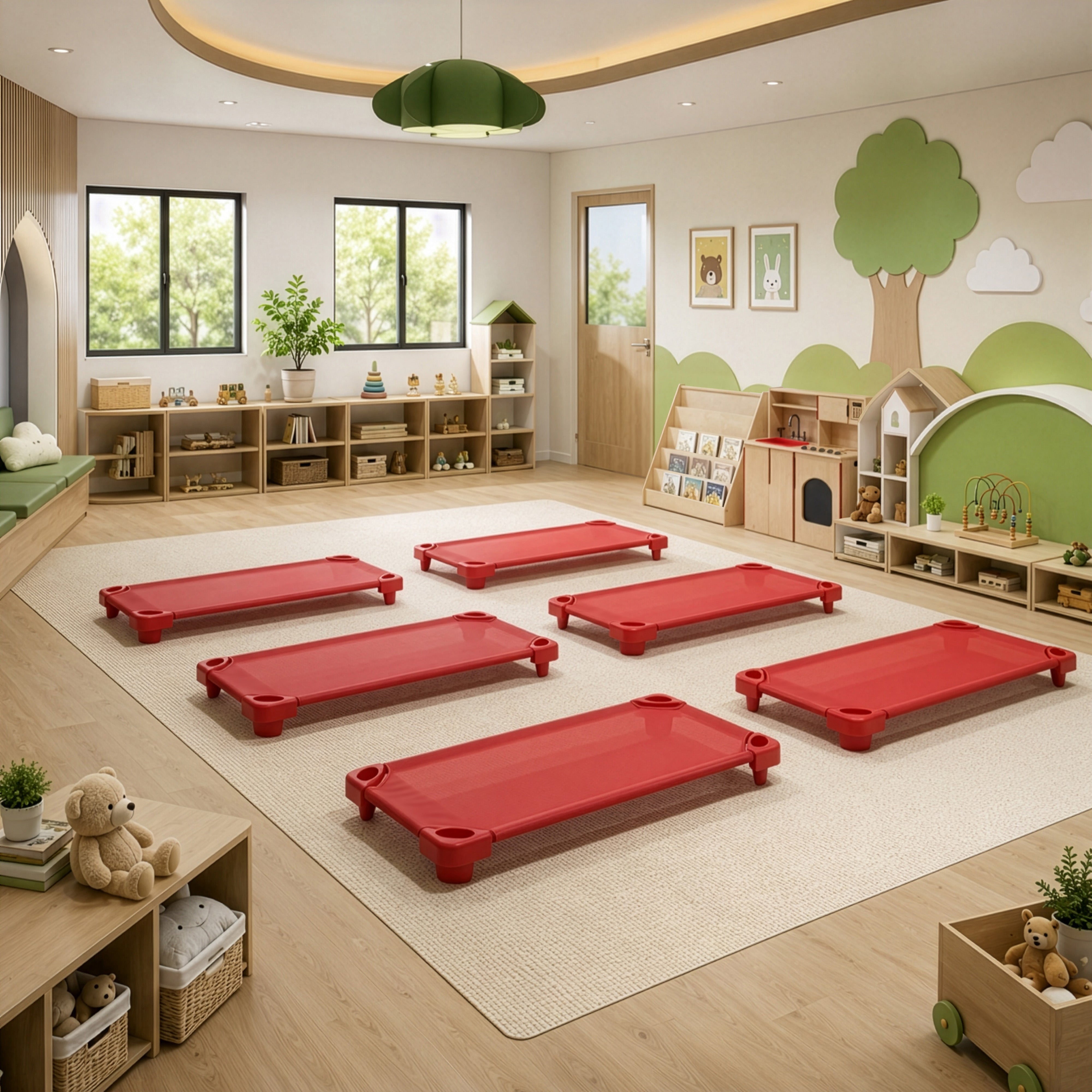 Stackable Kiddie Cot, Ready-to-Assemble, Standard Size, 6-Pack