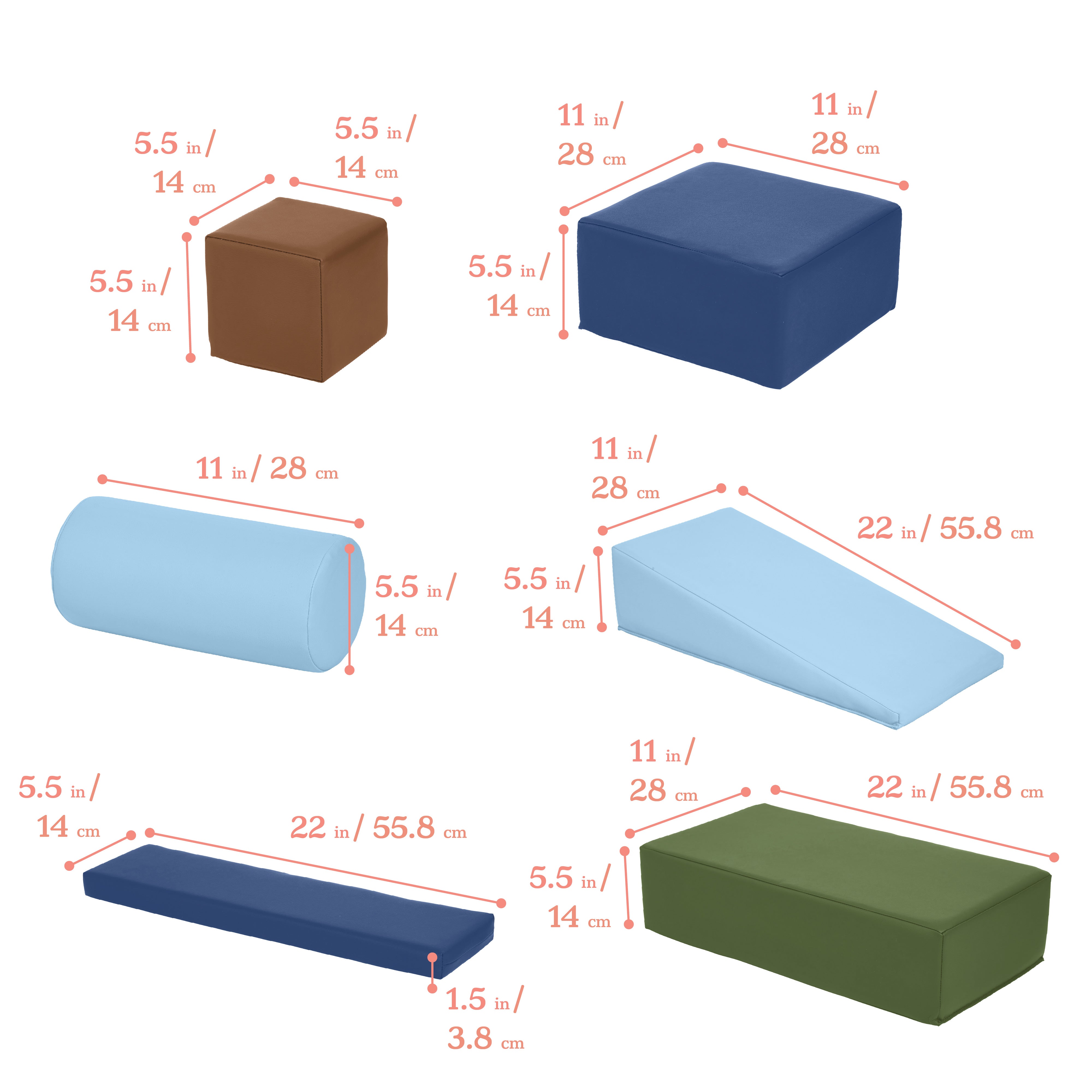 Soft Builder Blocks, 16-Piece