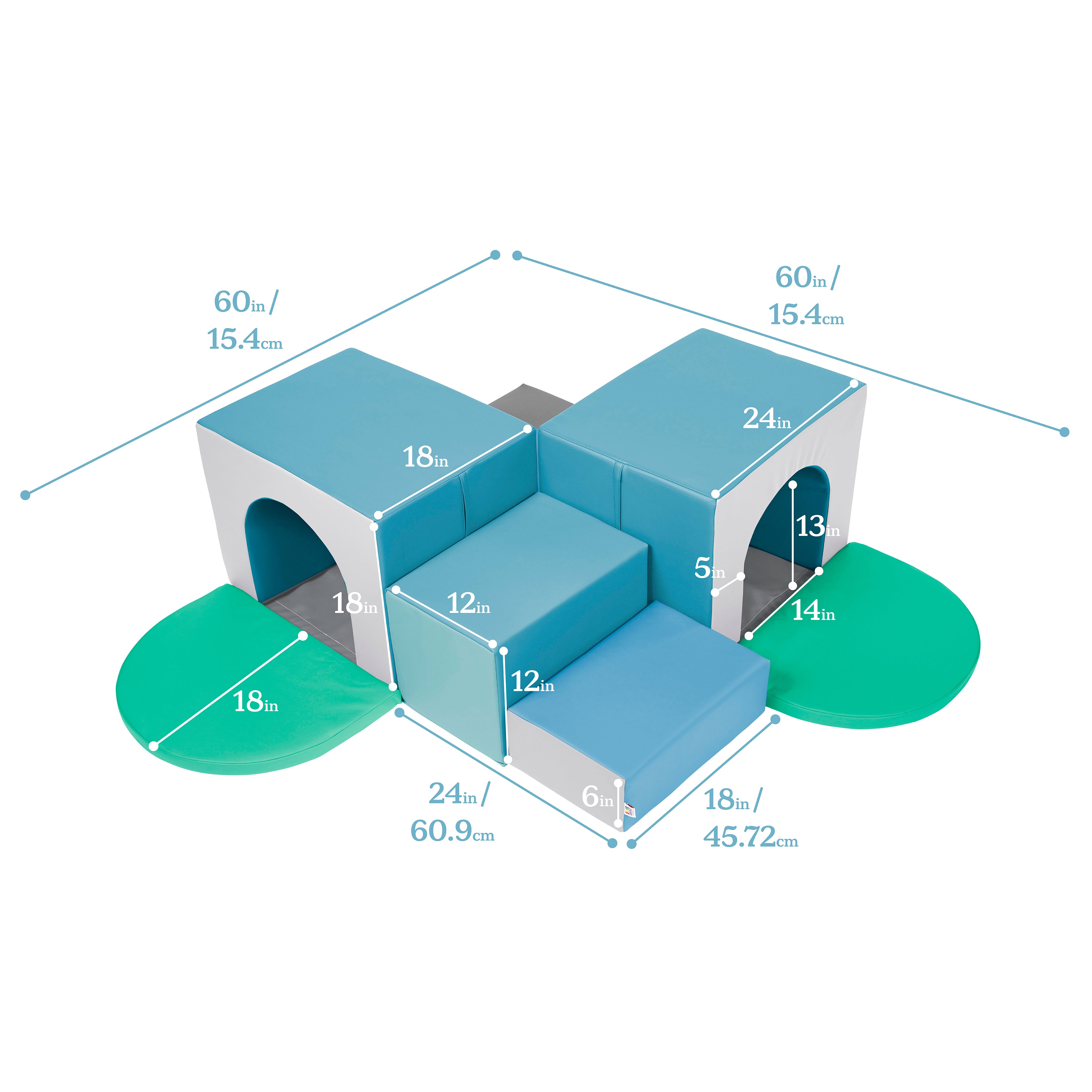 Corner Tunnel Maze, 7-Piece