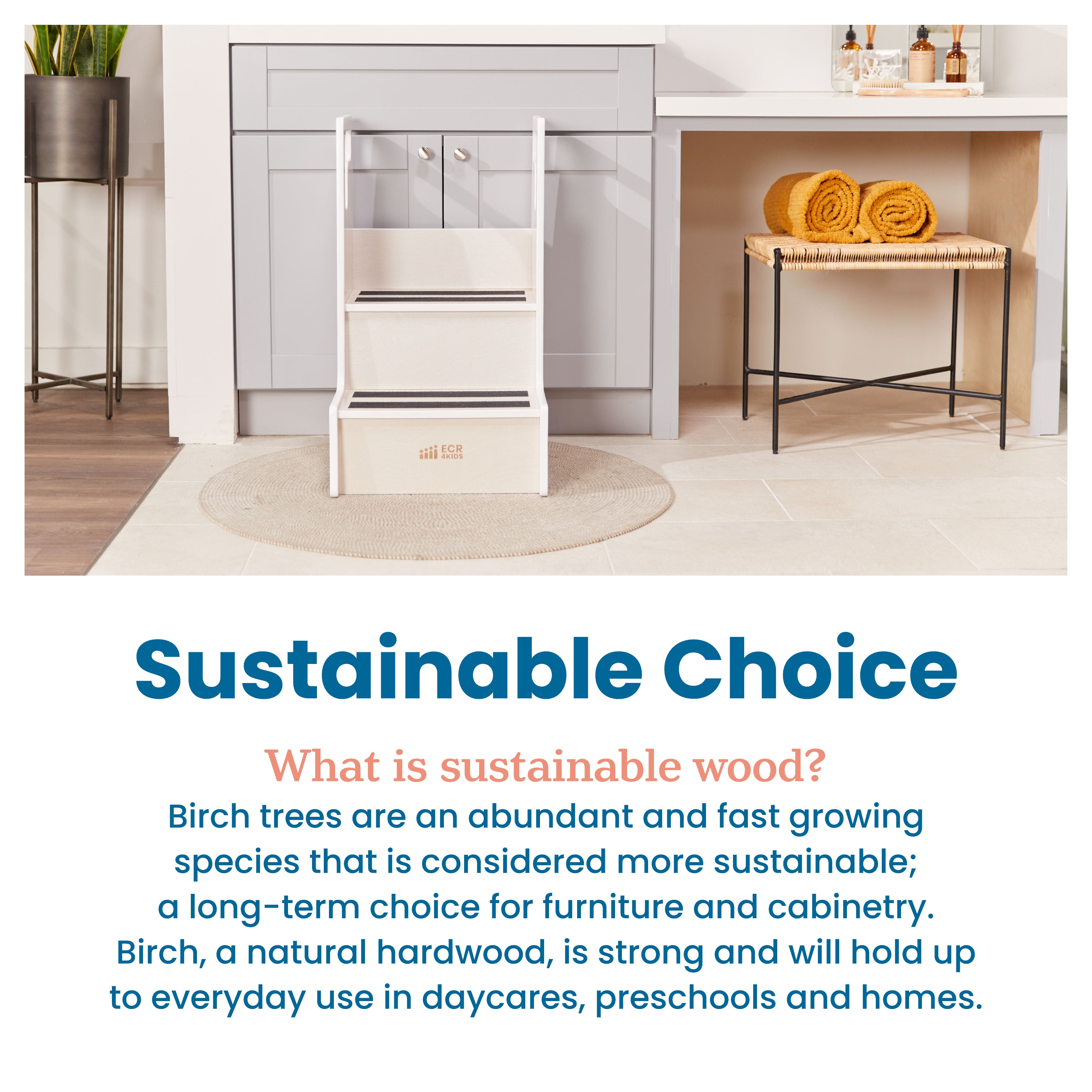 Reach-Up Step Stool with Handles