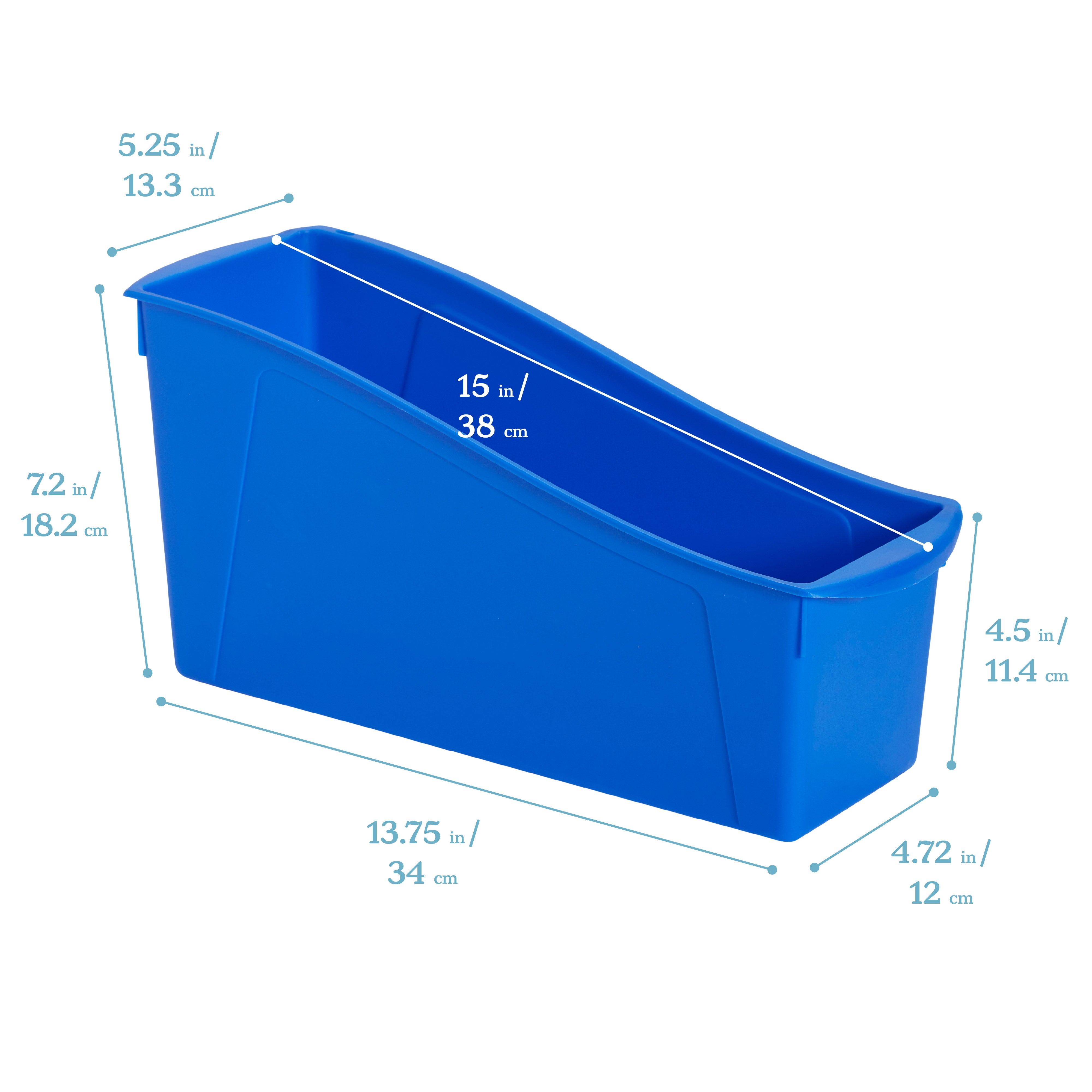 Linking Plastic Storage Book Bin, 10-Piece