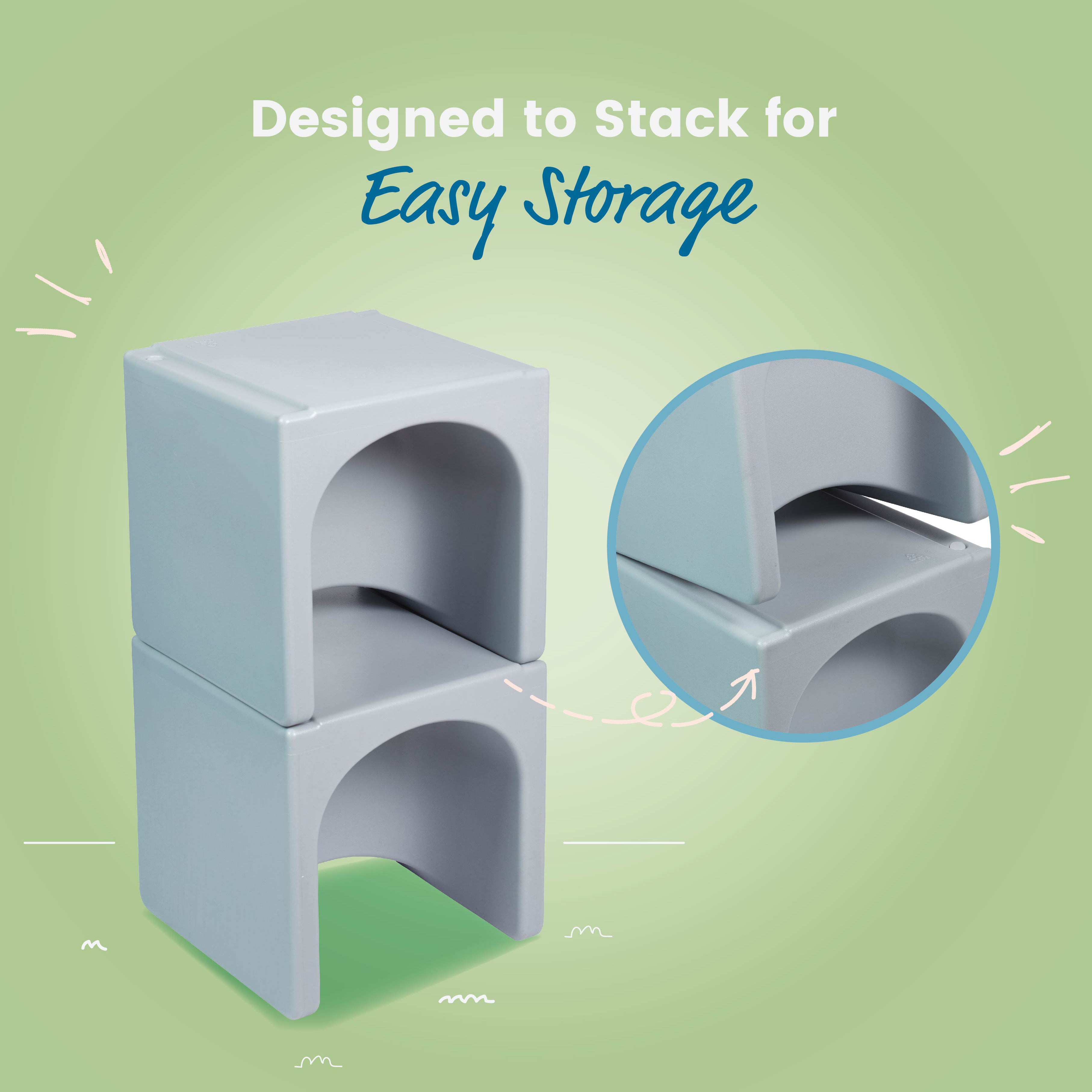 Tri-Me Table and Cube Chair Set, 3-Piece