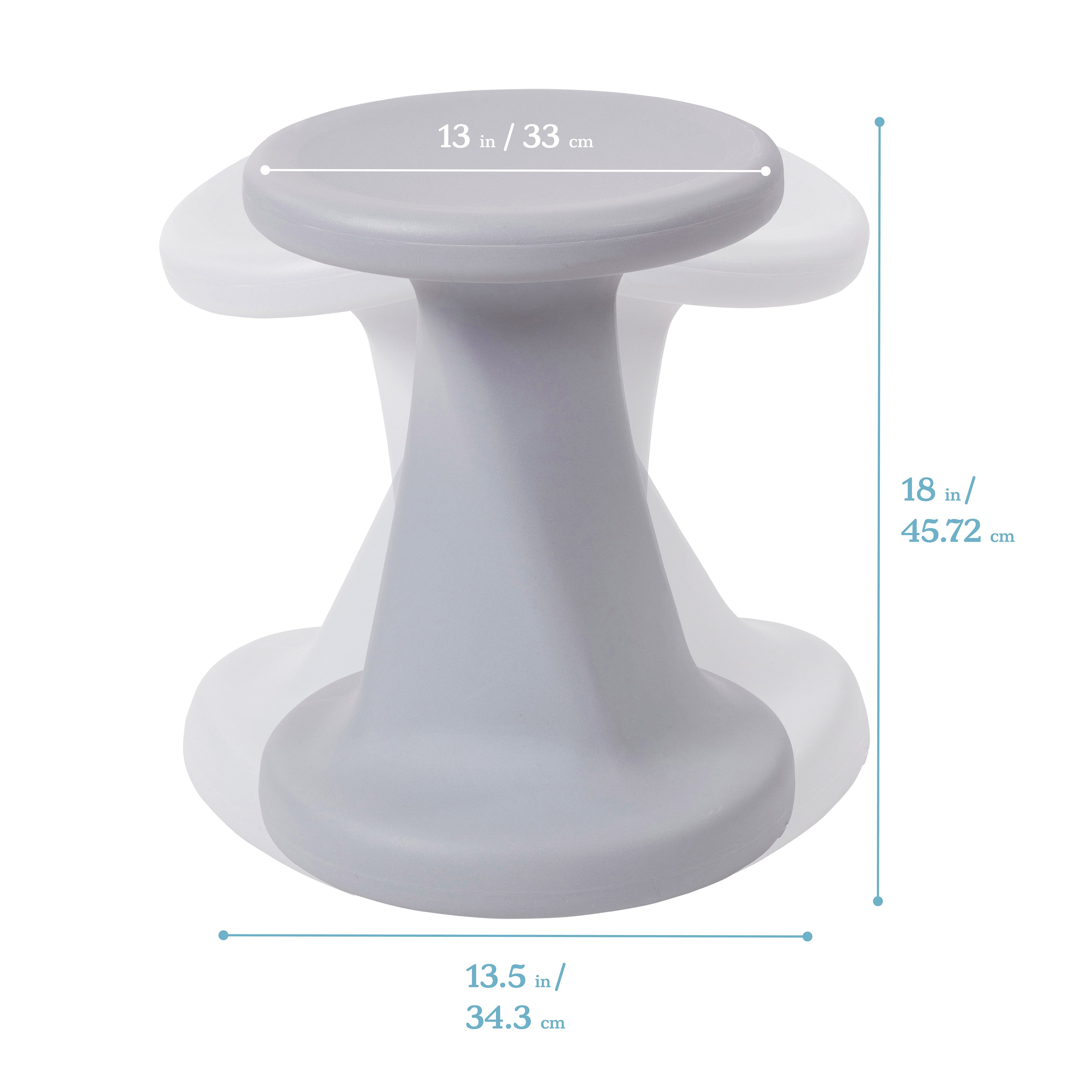 Twist Wobble Stool, 18in Seat Height