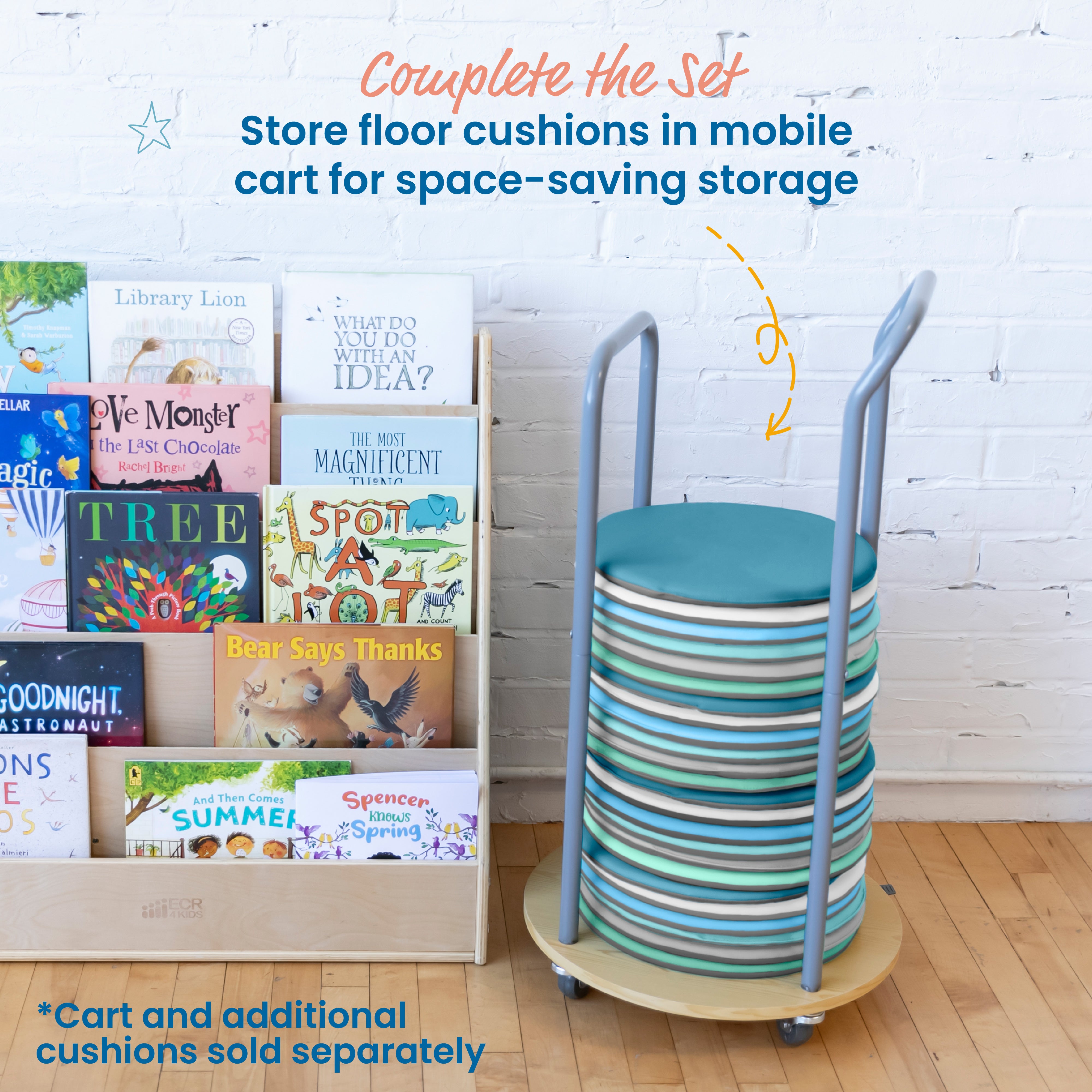 Colorful Floor Pads, Round, 6-Piece