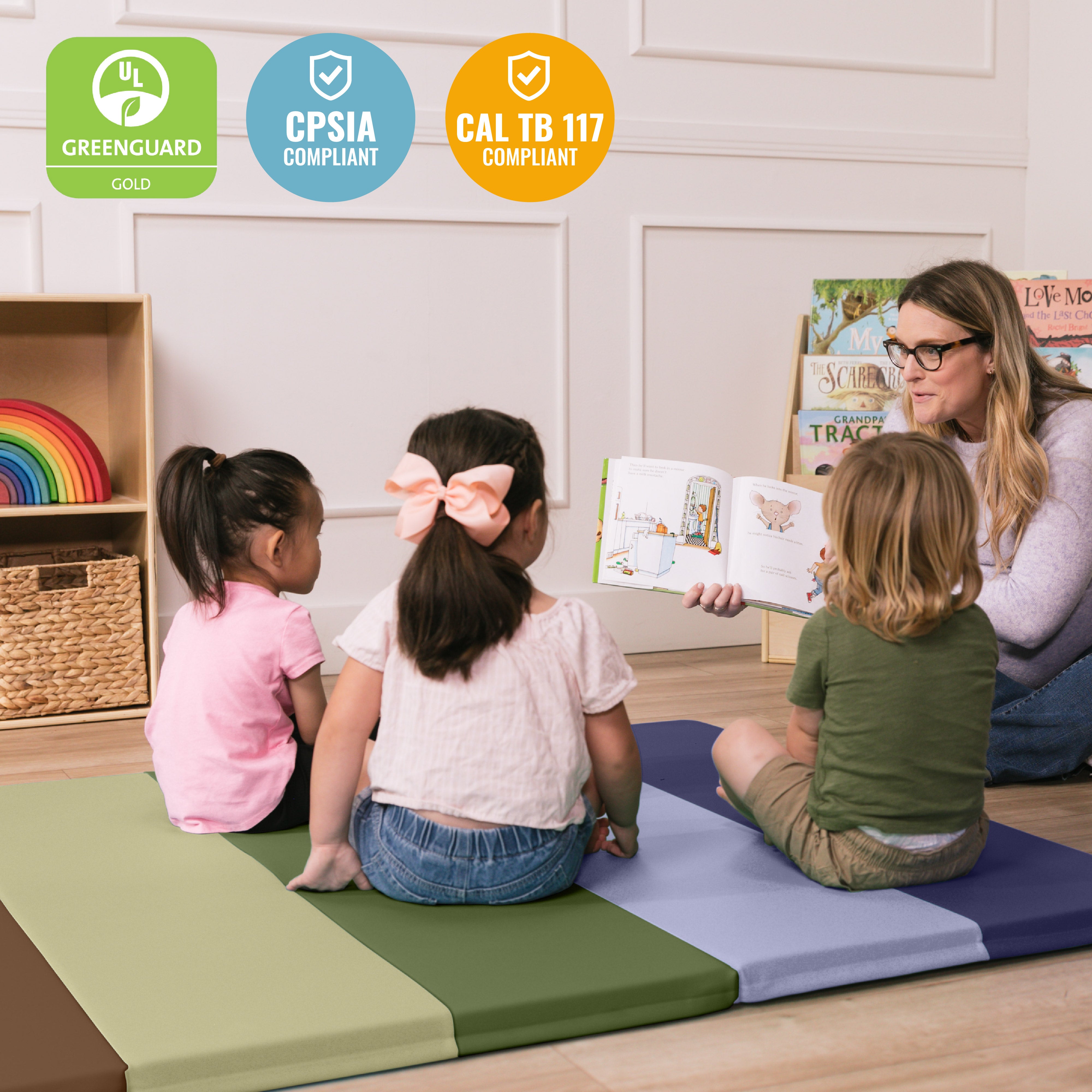 6-Section Rainbow Runway Activity Mat