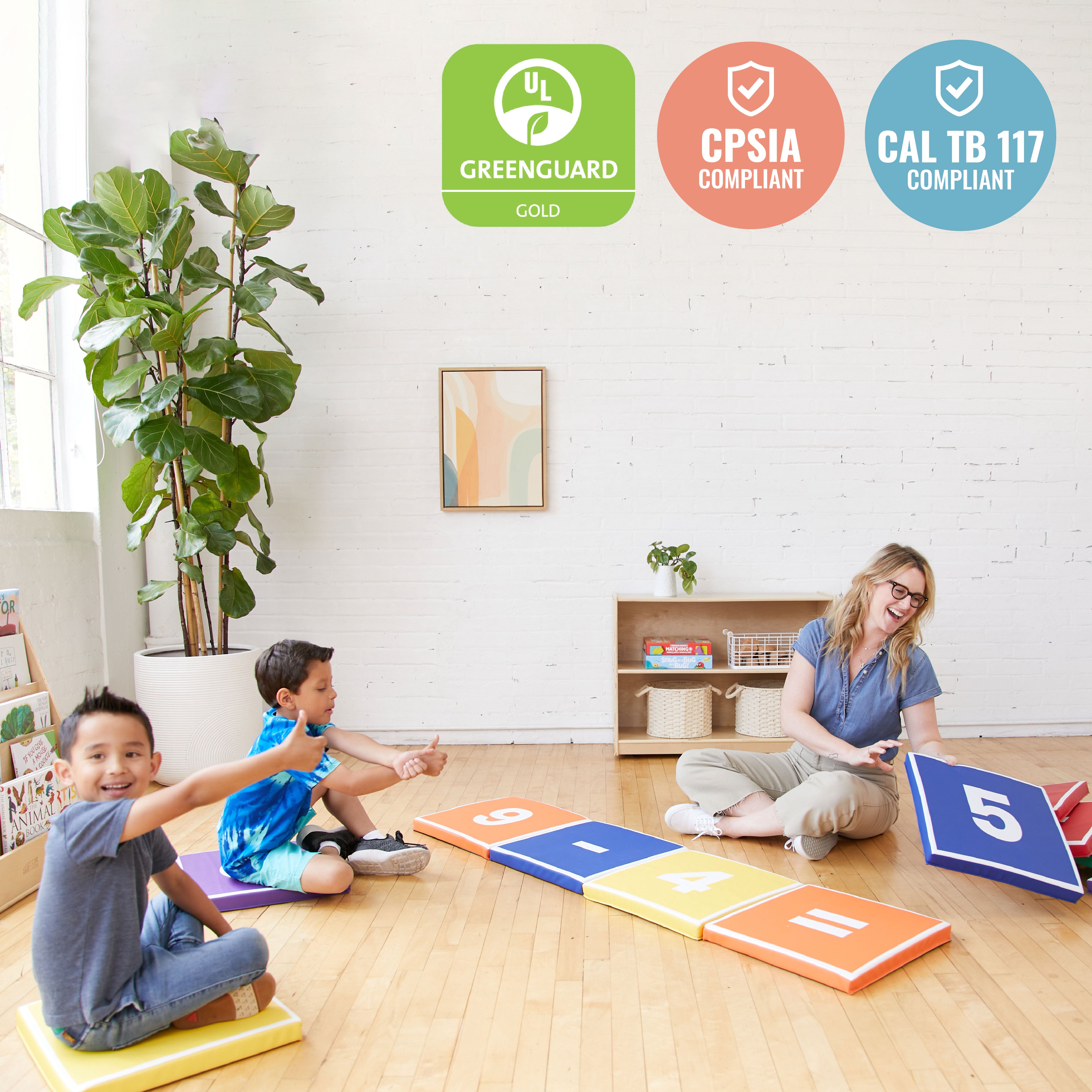 SoftZone Hop to It Math Mats, 13-Piece