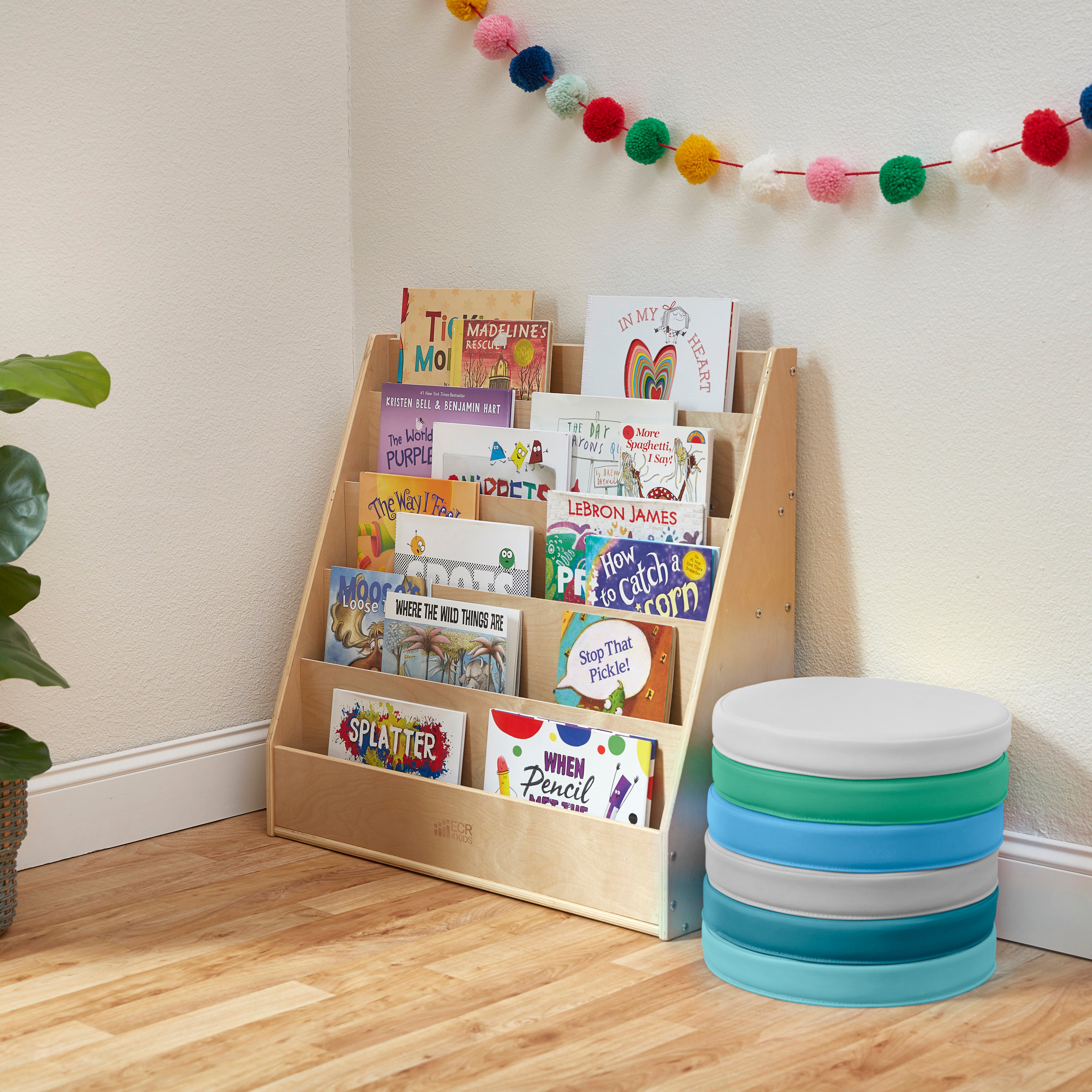 Floor Cushions, Round, 6-Piece