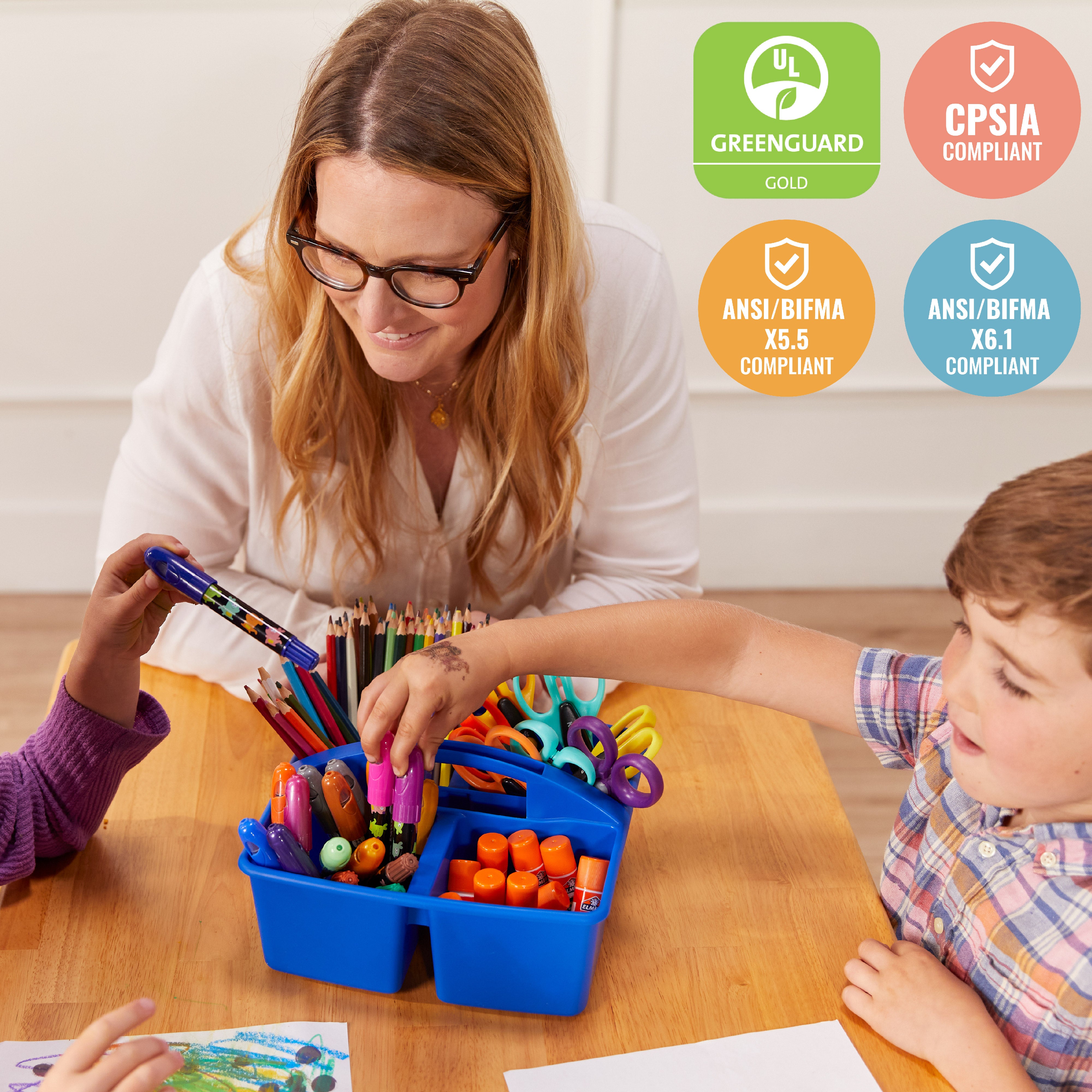 24in x 36in Rectangular Hardwood Table and Chair Set, 12in Seat Height, 3-Piece