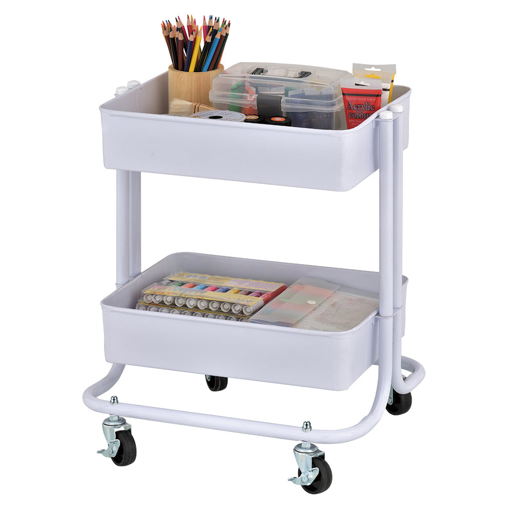 2-Tier Rolling Utility Cart